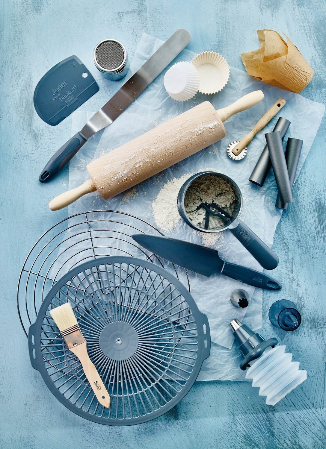 Birkmann Winkelpalette EASY BAKING, Edelstahl, Kunststoff, L 21 cm, Dunkelgrau