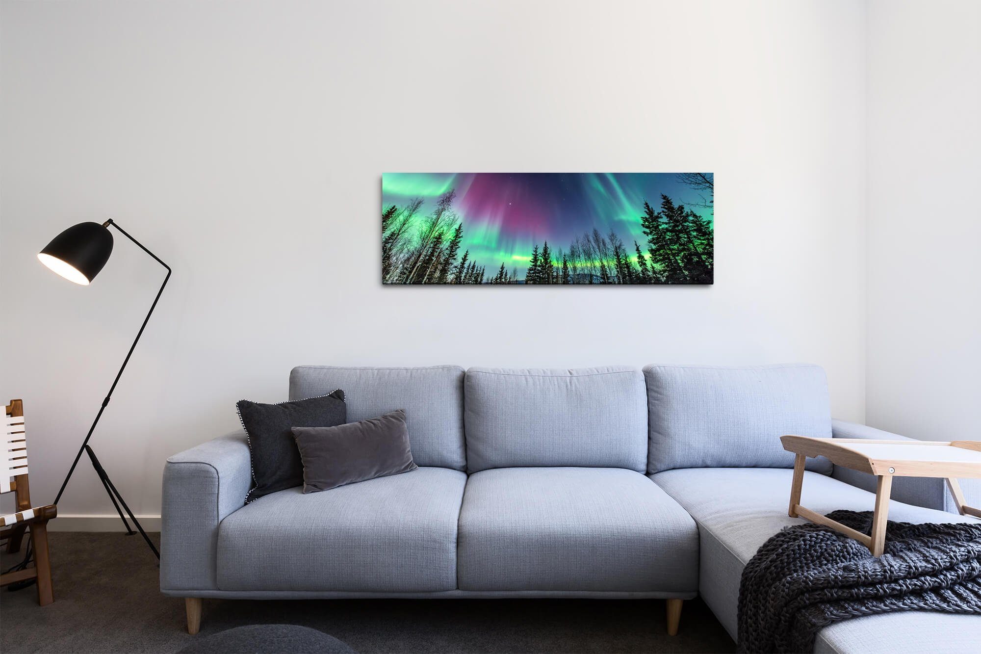 möbel-direkt.de Leinwandbild Bilder XXL Polarlichter Wandbild auf Leinwand – Bild 4 von 4
