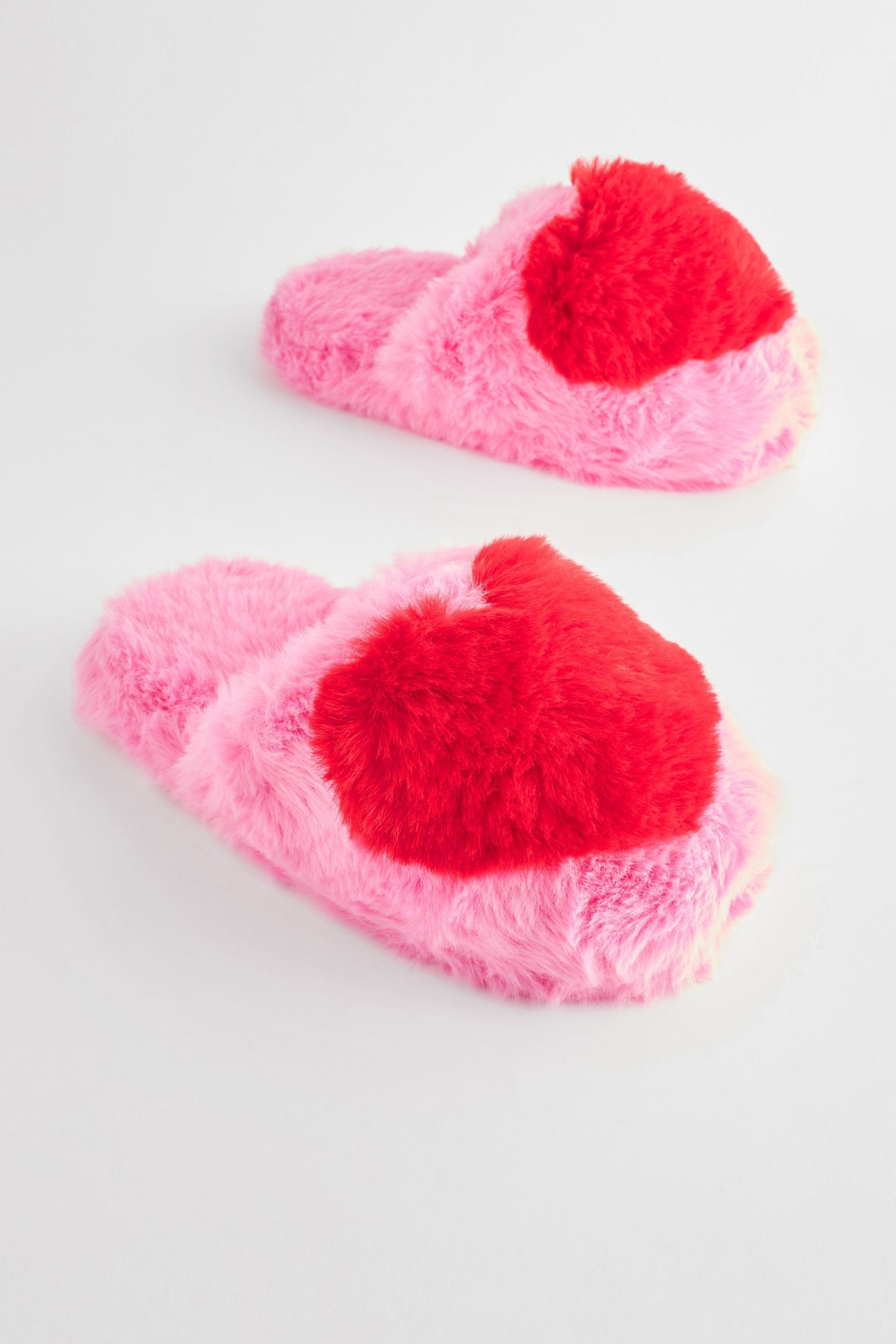 Pink Kunstfell Pantolette Generation Hausschuh aus Heart Next Next (1-tlg) –