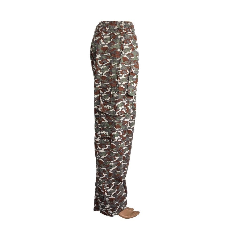 COFI Casuals Jogginghose Camouflage Hose mit seitlichen Taschen und Knöpfen Unisex