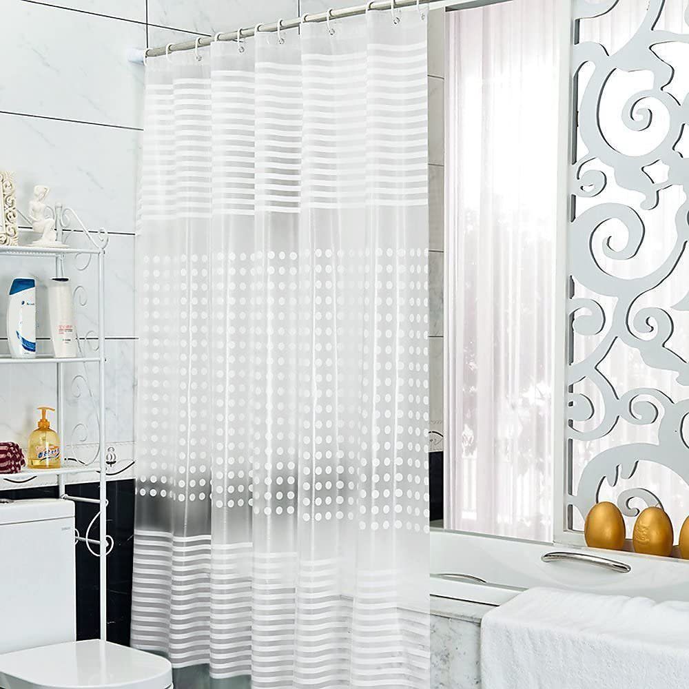 Rosnek Duschvorhang »Transparent, Streifen, PEVA, wasserdicht,mit Haken,  für das Badezimmer« Breite 120 cm, Höhe 200 cm