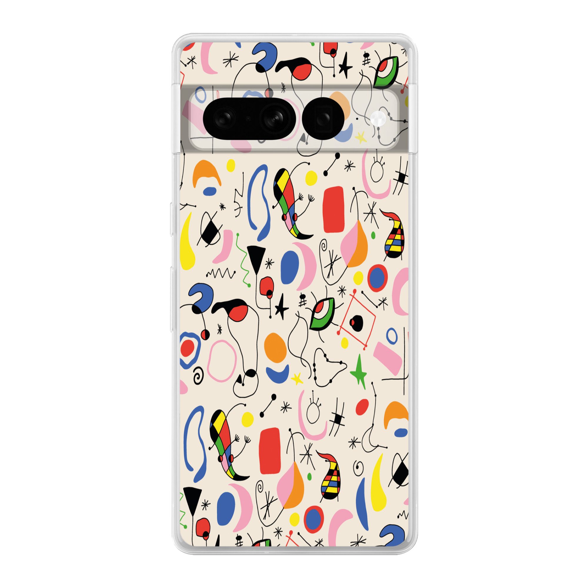 MuchoWow Handyhülle für Google Pixel 7 Pro Muster - Abstrakt - Kunst, Phone Case, Silikon, Schutzhülle Dünn
