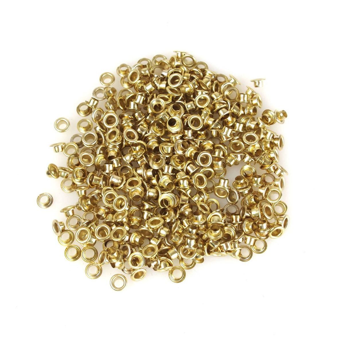 ToolTech Öse Ösen 400 Stück 4,5mm Messing gold, 400 Stück