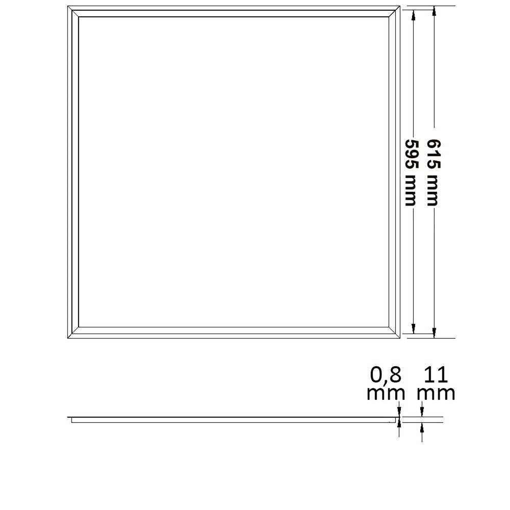 ISOLED Монтажний каркас Монтажний каркас Aluminium, Einbau, 40W, warmweiß, 3600lm, 120°, 3000K