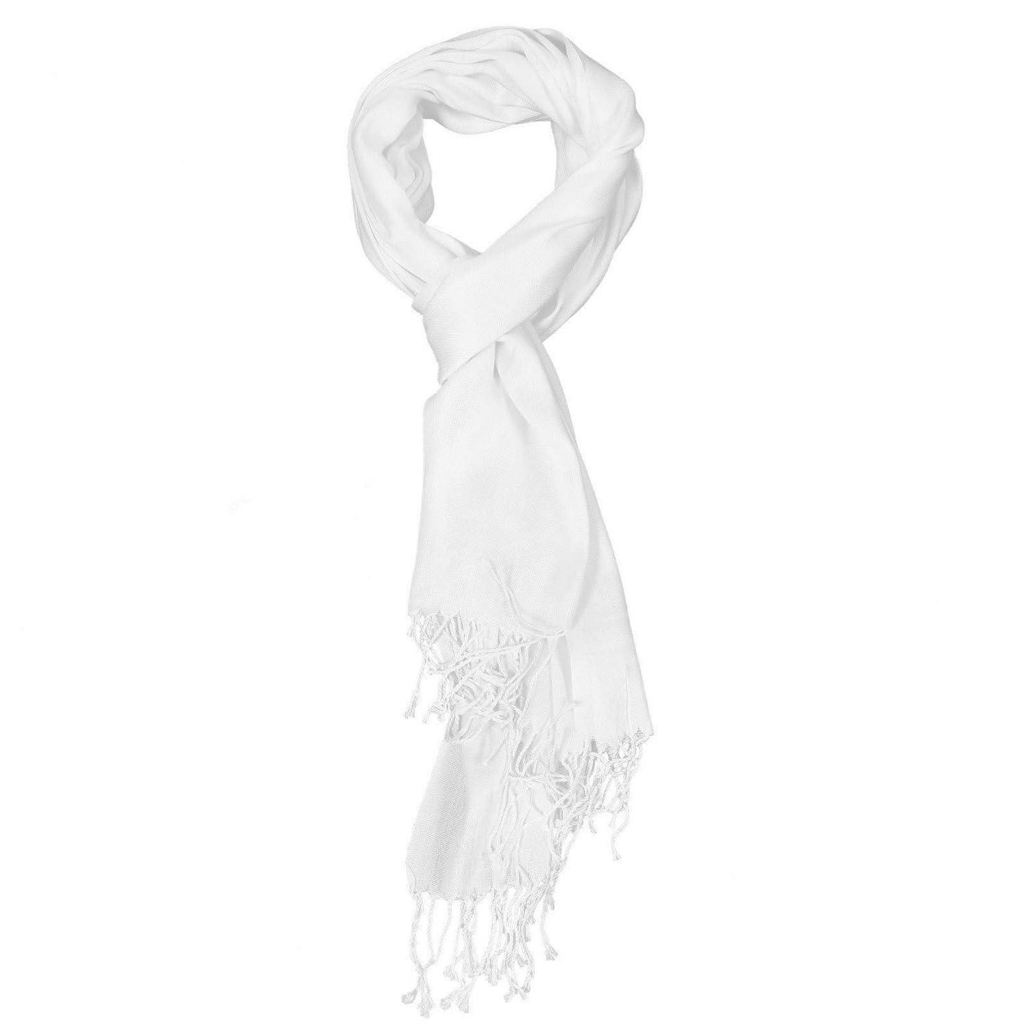 LuxusKollektion Halstuch Baumwollschal zum Färben Weiß 170x57cm, (1-St)