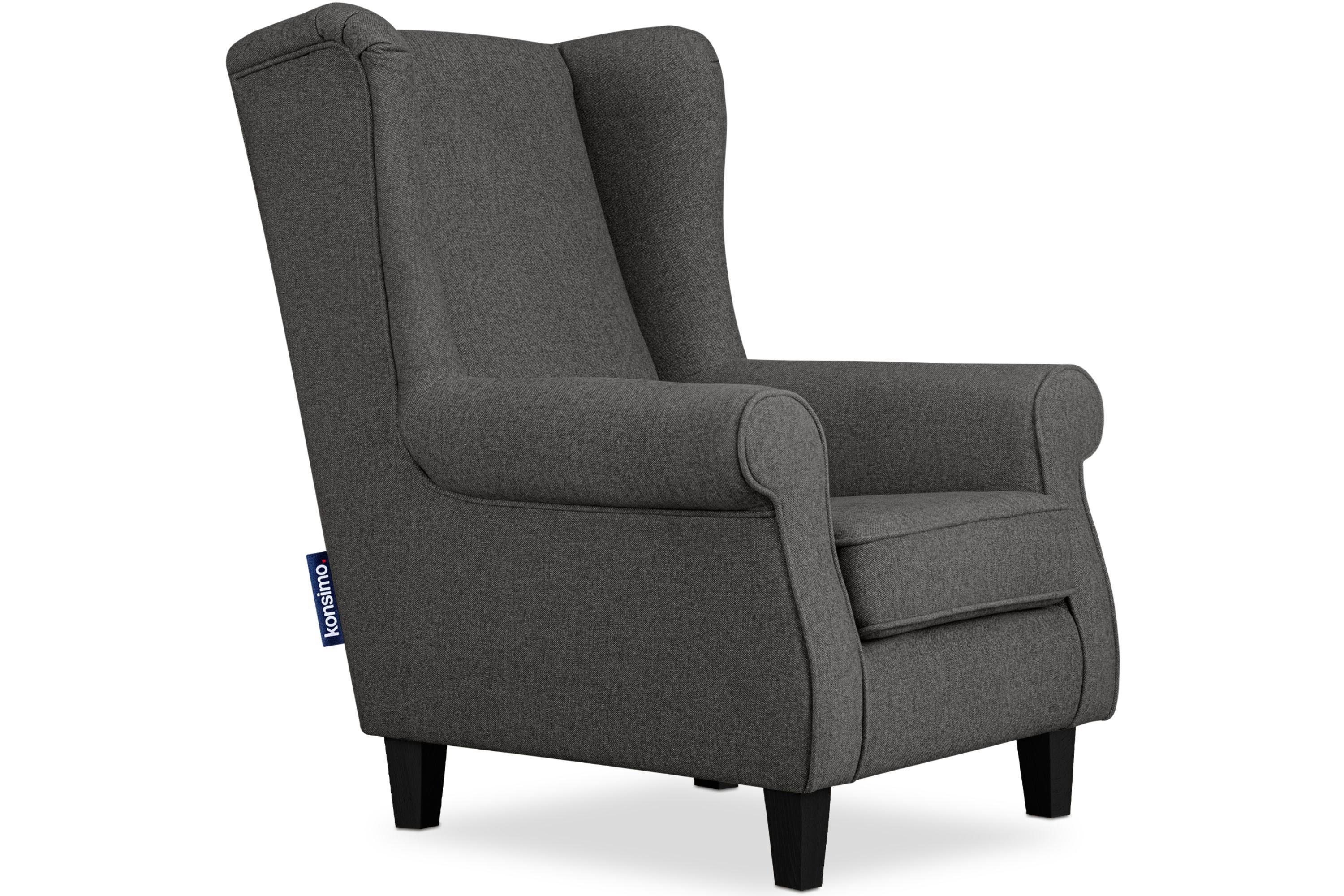 KONSIMO® Ohrensessel MILES Gepolsterter Sessel, mit günstig online kaufen