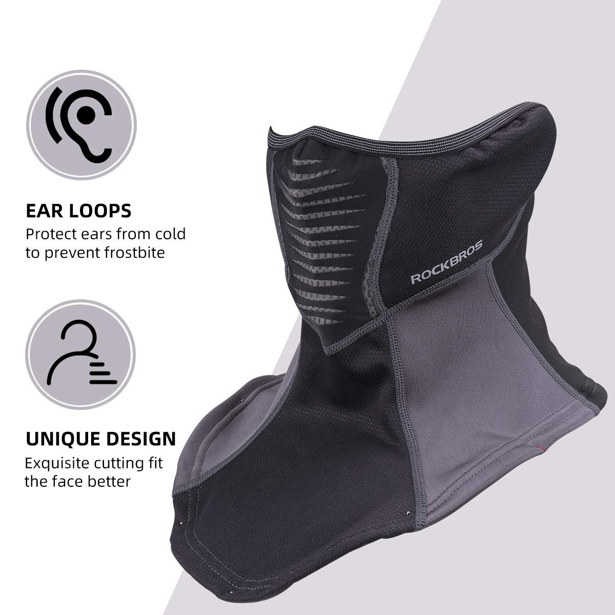 ROCKBROS Sturmhaube Winter Halbe Sturmmaske für Outdoor Aktivitäten