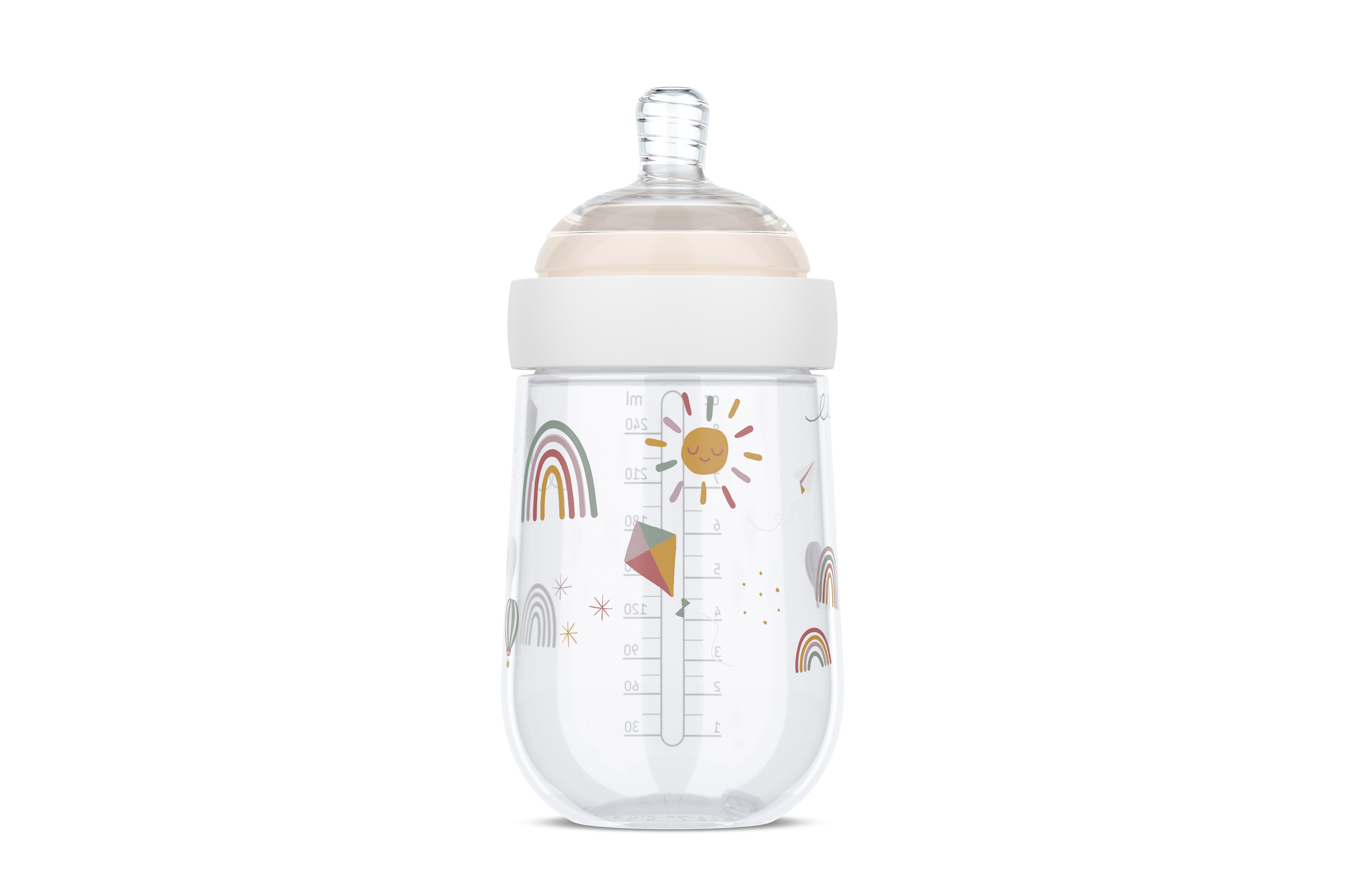 Mepal Kinderbecher Mepal Mio 240 ml Babyflasche - Sunshine & Rainbow