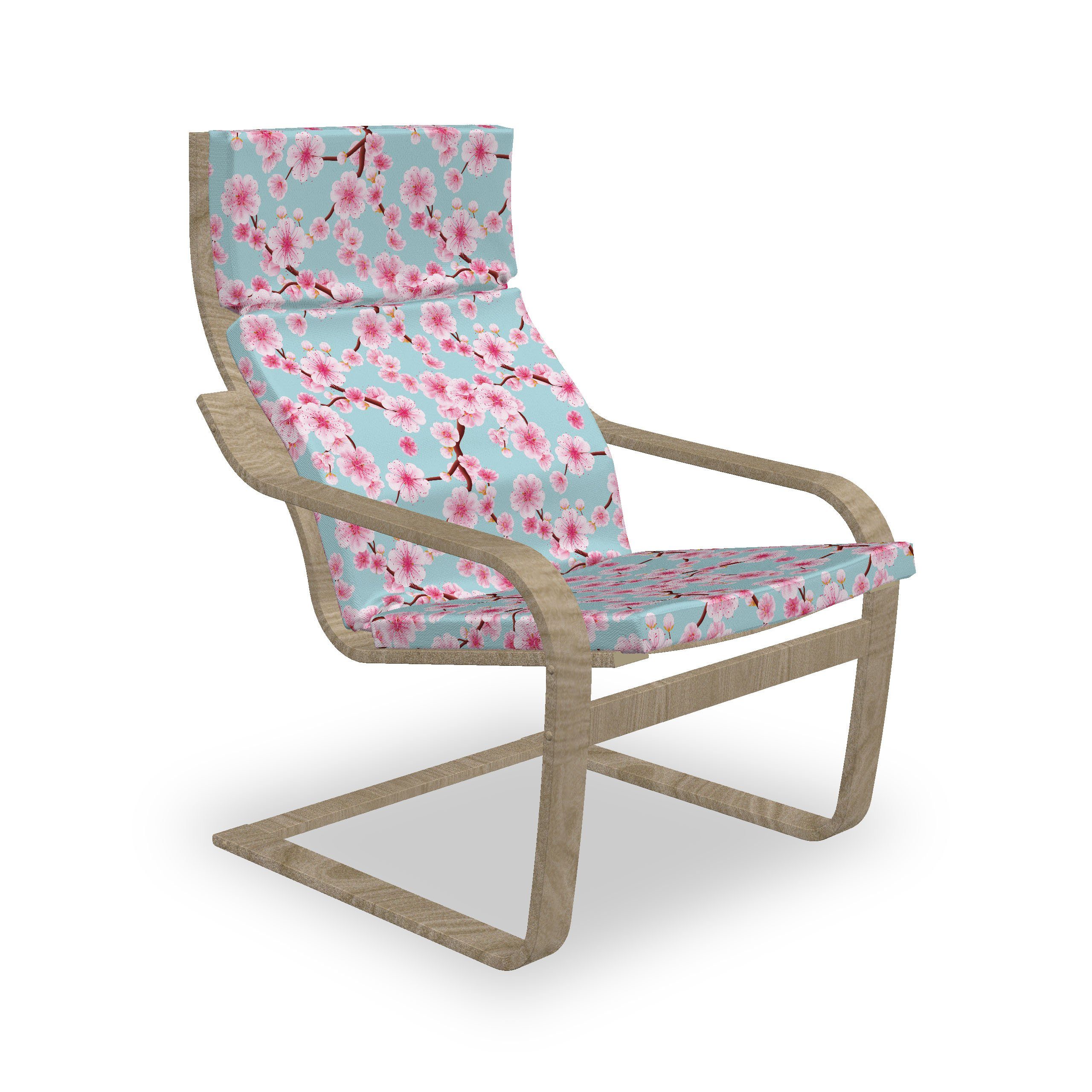 Garten und Sitzkissen mit Reißverschluss, inspirierend Hakenschlaufe mit Kirschblüte Stuhlkissen Abakuhaus Stuhlkissen