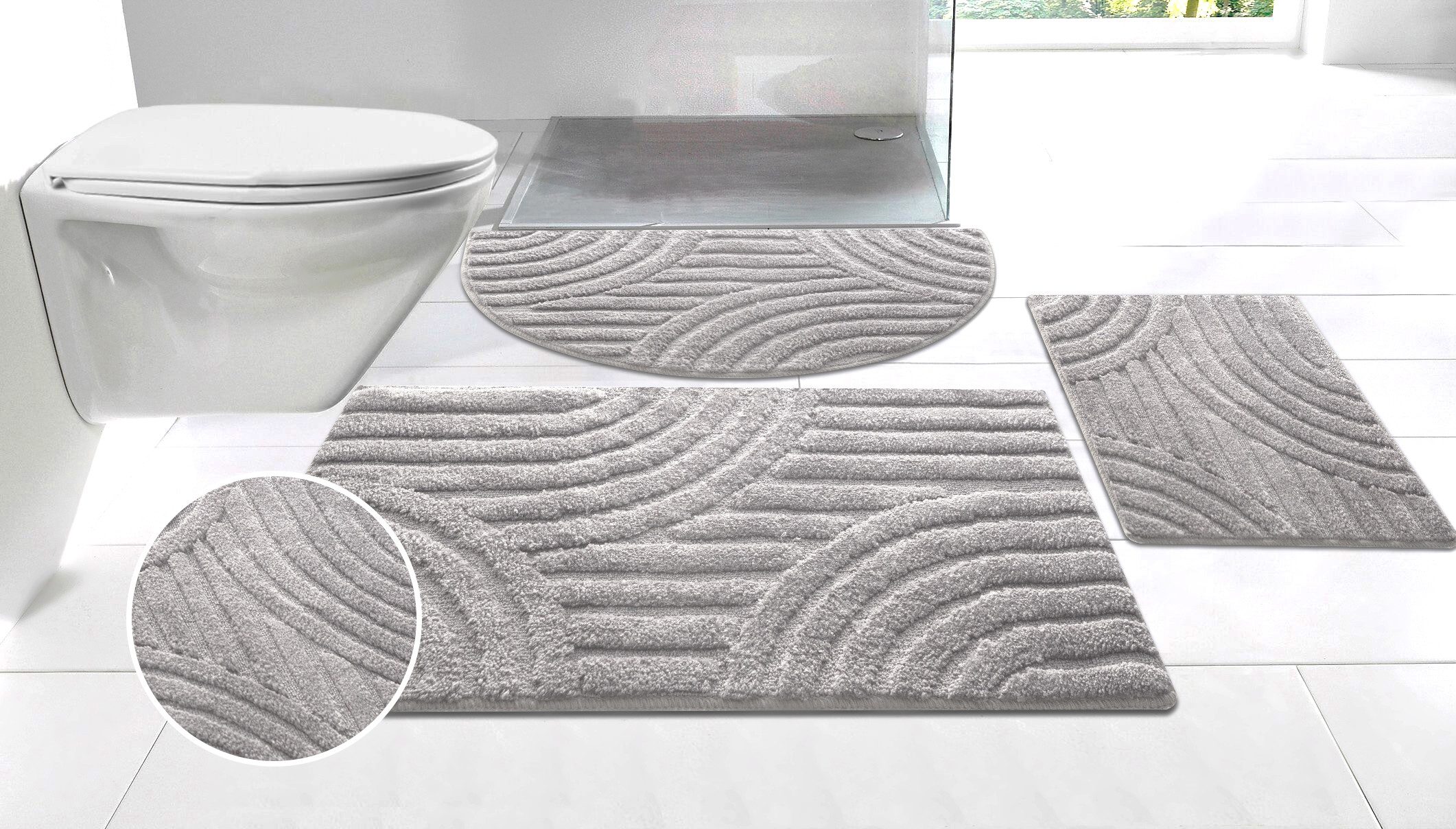 OTTO home Badematte Regona Scandi, Badvorleger, Badezimmer Teppich, Duschvo günstig online kaufen