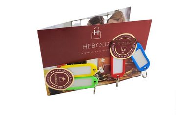 Hebold Schlüsselanhänger Hebold "KeyClassics" Set mit 4 Kunststoff-Schildchen und Schlüsselring