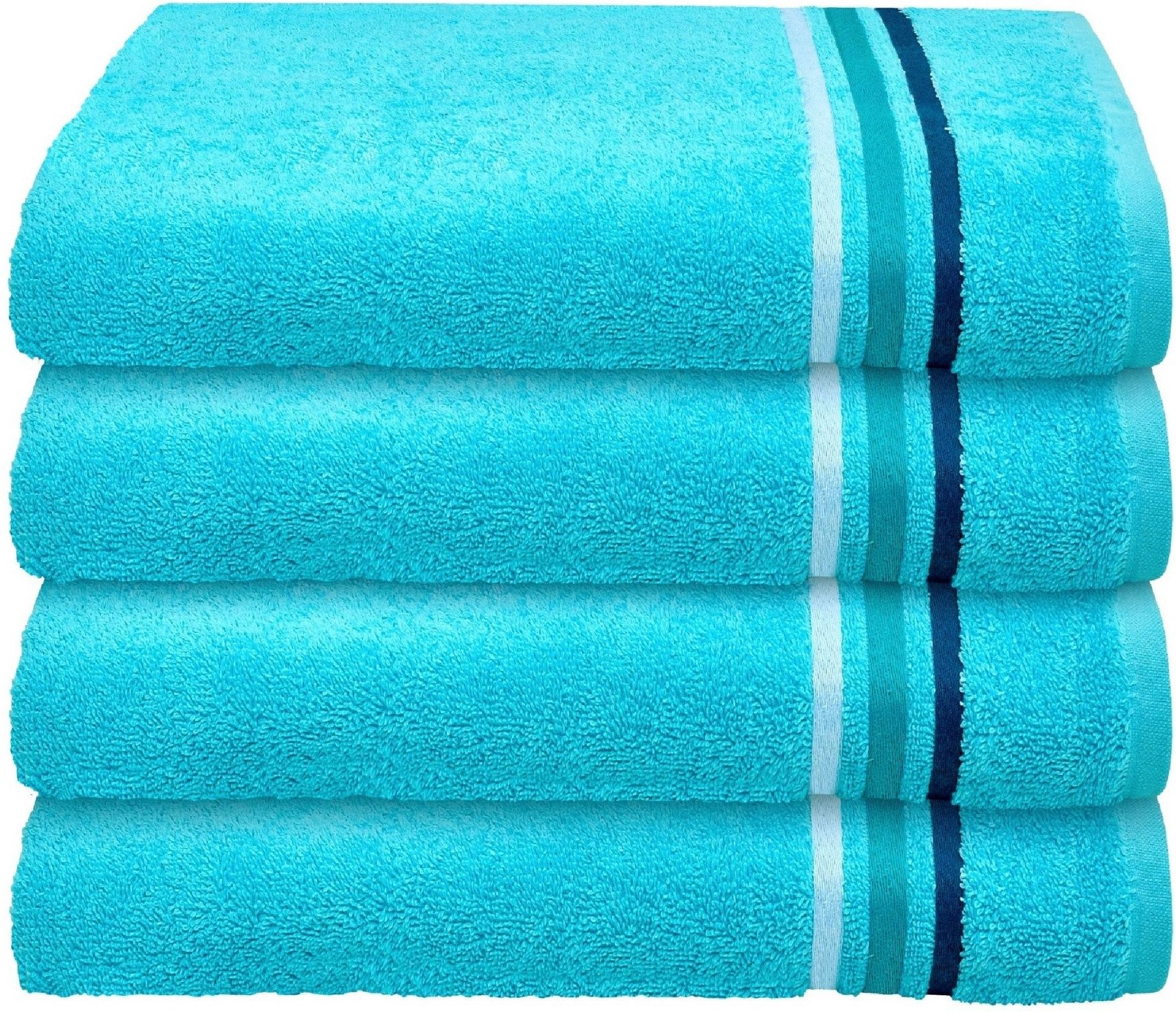 Schiesser Handtücher Skyline Color aus 100 % Baumwolle mit eleganter Streifenbordüre, Frottier (Set, 4-St), OEKO-TEX® MADE IN GREEN