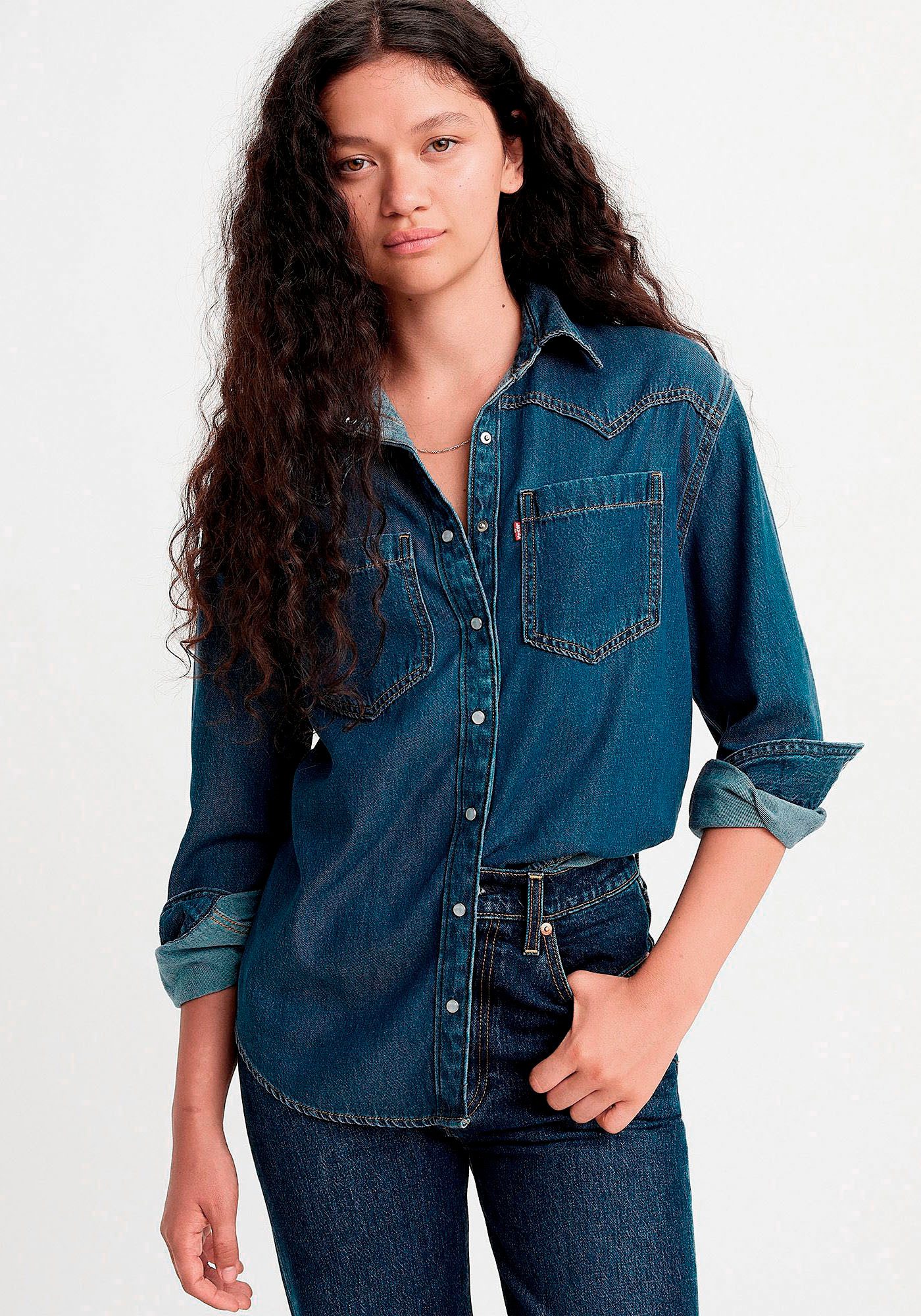Levi's® Jeansbluse TEODORA WESTERN SHIRT mit Druckknöpfen günstig online kaufen