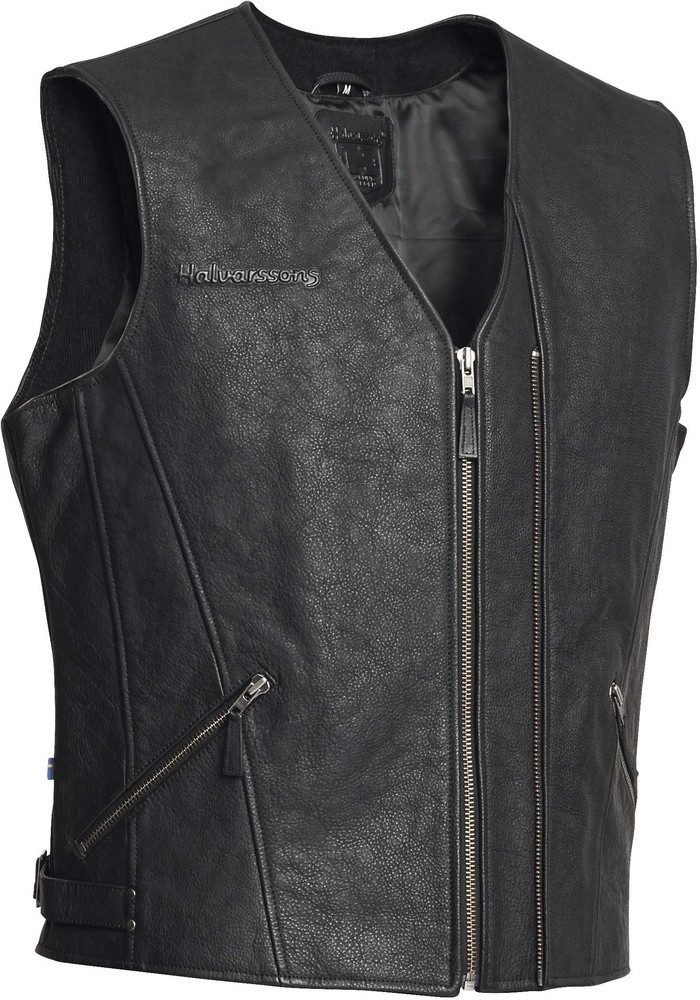Halvarssons Motorradjacke Leather Vest Cut Black günstig online kaufen