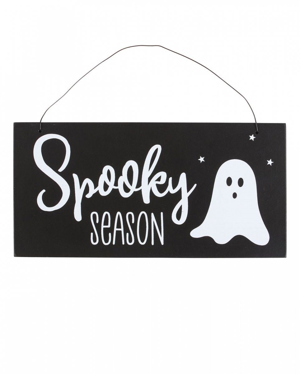 Hängedekoration ";Spooky Season"; Hängeschild mit Geist