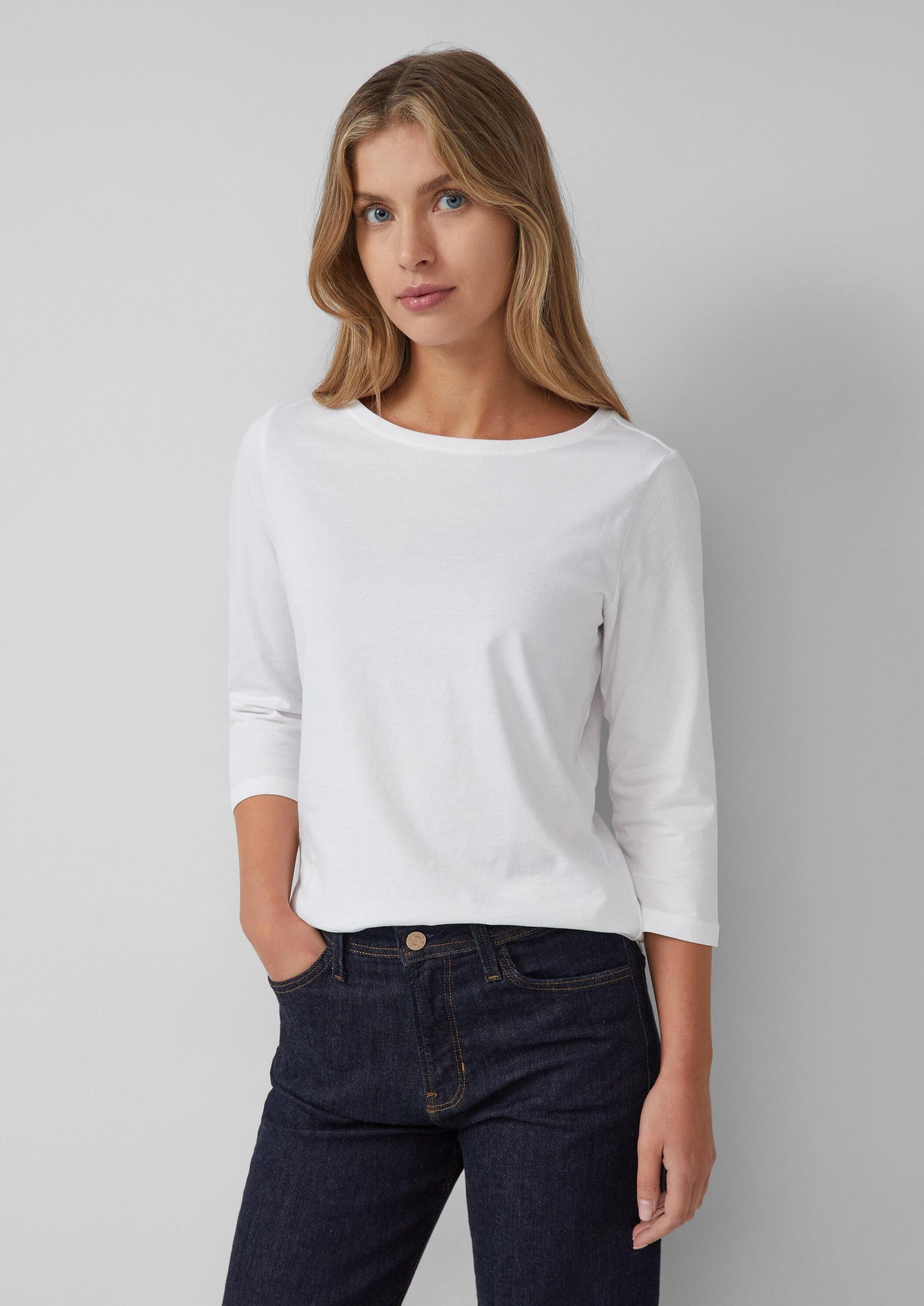 s.Oliver 3/4-Arm-Shirt T-Shirt T-Shirt aus Baumwolle im Slim Fit günstig online kaufen