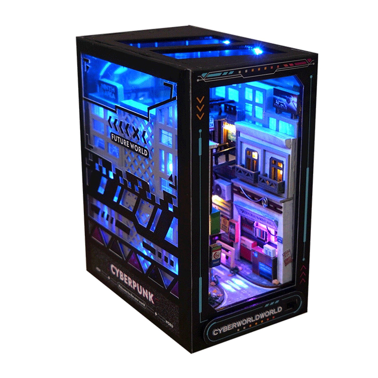 3D-Puzzle DIY Buchständer aus Holz Handmade Montage, DIY Book mit LED-Licht