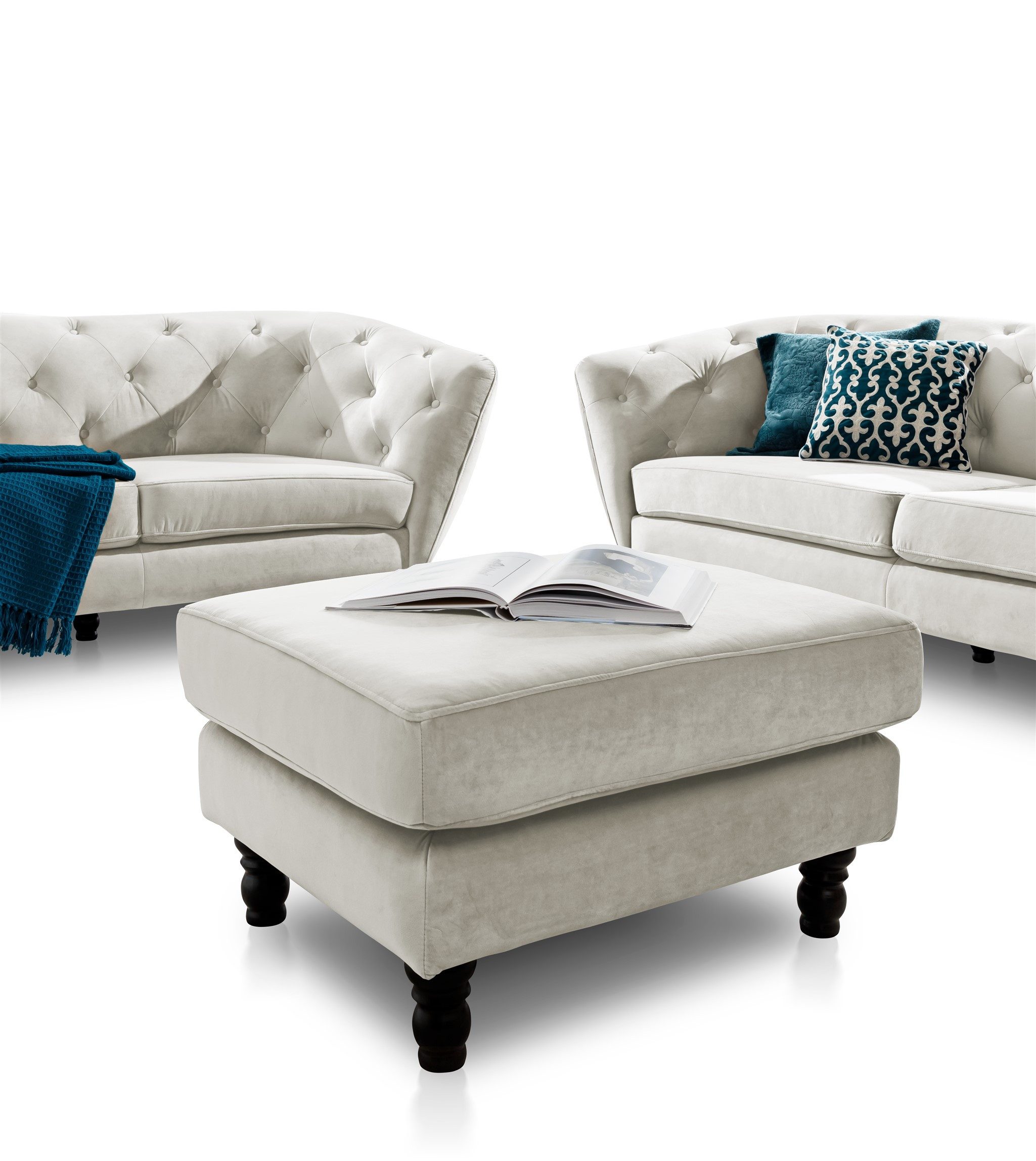 Fun Möbel Диван Диван Стулья CHARLOTTE in Stoff Matt Velvet (Sofa Charlotte Табуретки Stoff)