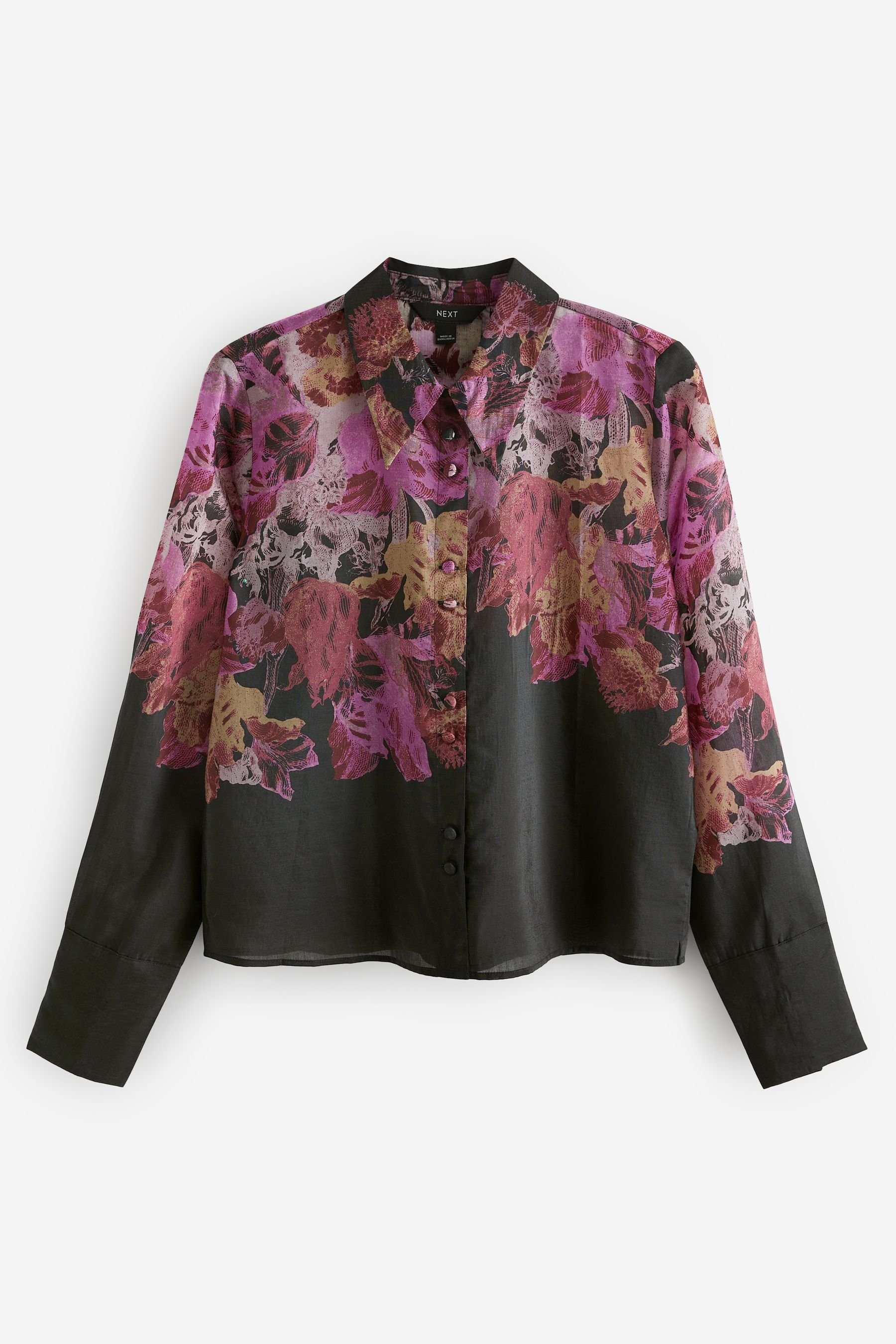 Langarmbluse Bluse mit langen transparenten Ärmeln