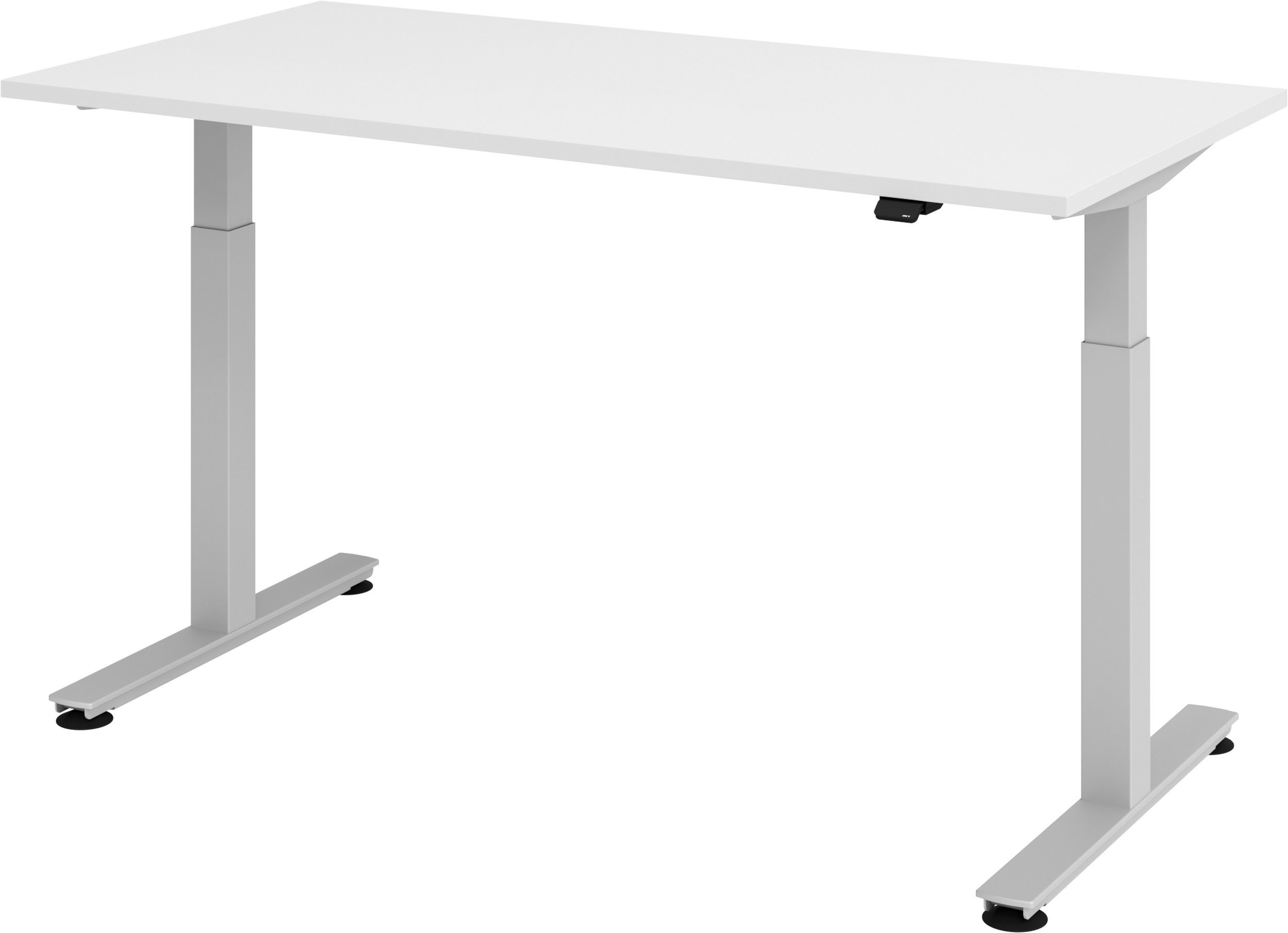 bümö Schreibtisch Schreibtisch elektrisch XMST, Rechteck: 160 x 80 cm - Dekor: Weiß