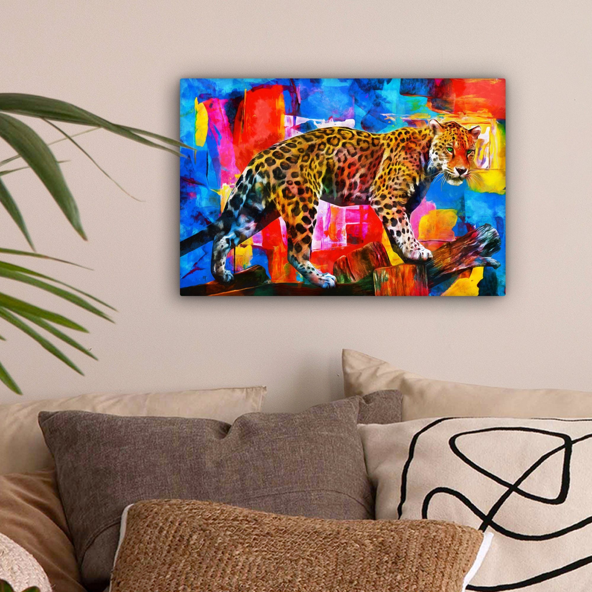 OneMillionCanvasses® Leinwandbild Malerei - Panther - günstig online kaufen