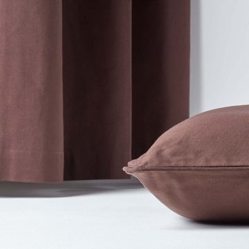 Kissenbezüge Brauner Kissenbezug aus Baumwolle, 30 x 30 cm, Homescapes