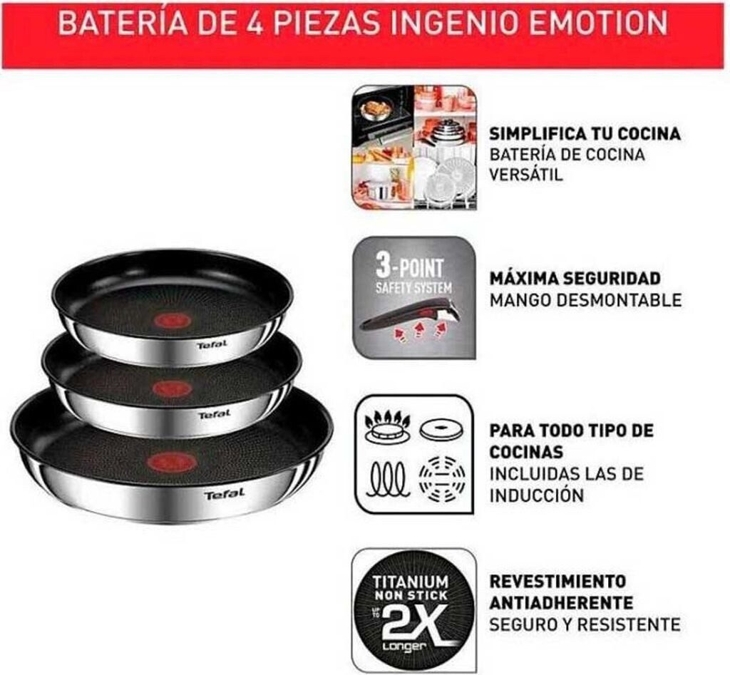 Tefal Topf-Set Tefal Ingenio Emotion Induktions-Kochgeschirr, 4-teilig L8974S45, (4-tlg)