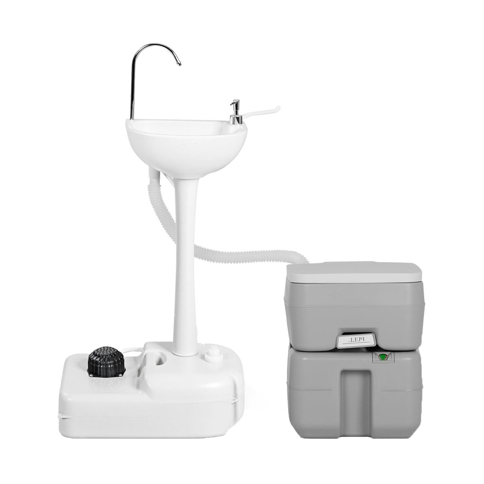 KOMFOTTEU Waschbecken Camping, mobiles Spülbecken, mit 17L Wassertank