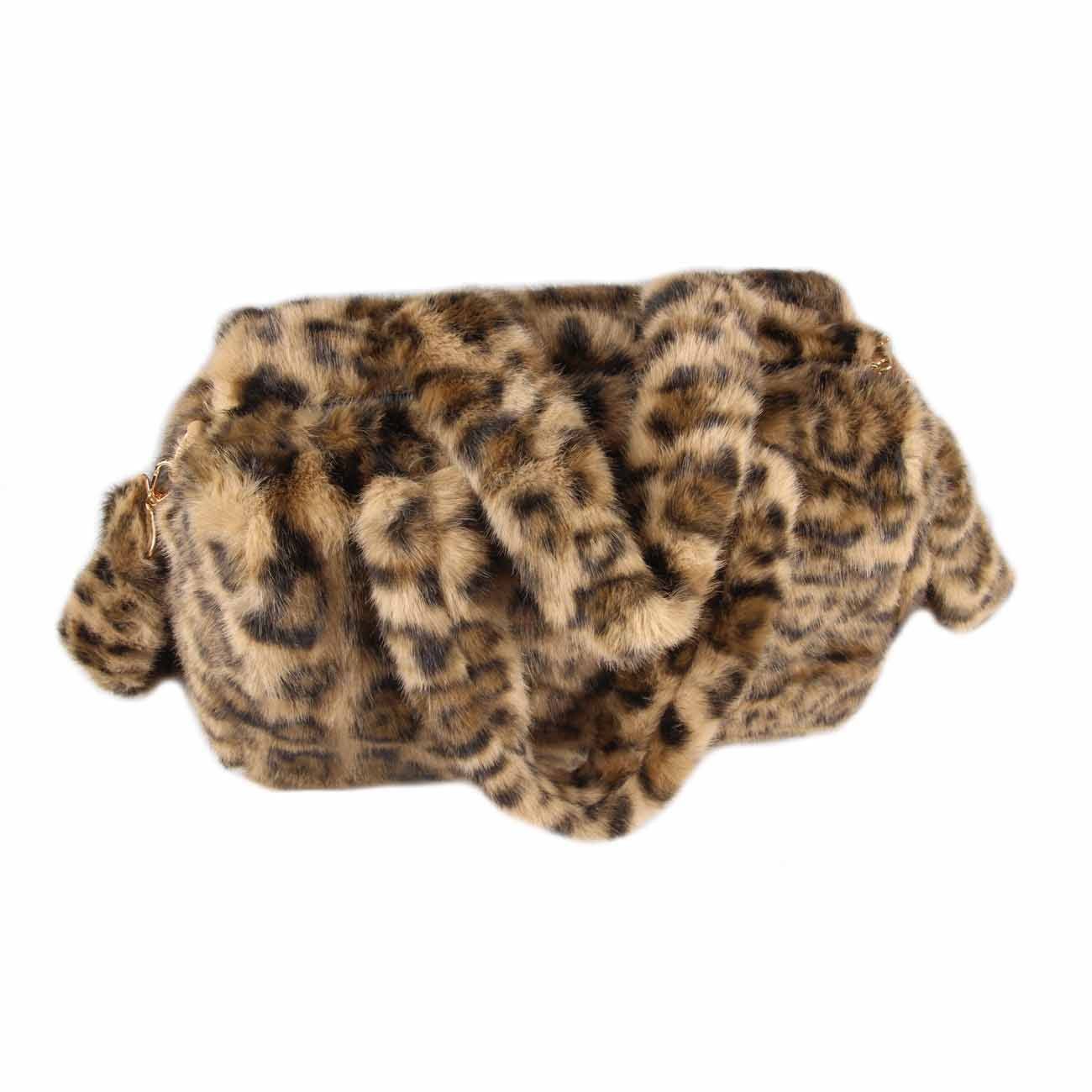 ITALYSHOP24 Schultertasche Damen Leo Tasche Handtasche PELZTASCHE Shopper T günstig online kaufen