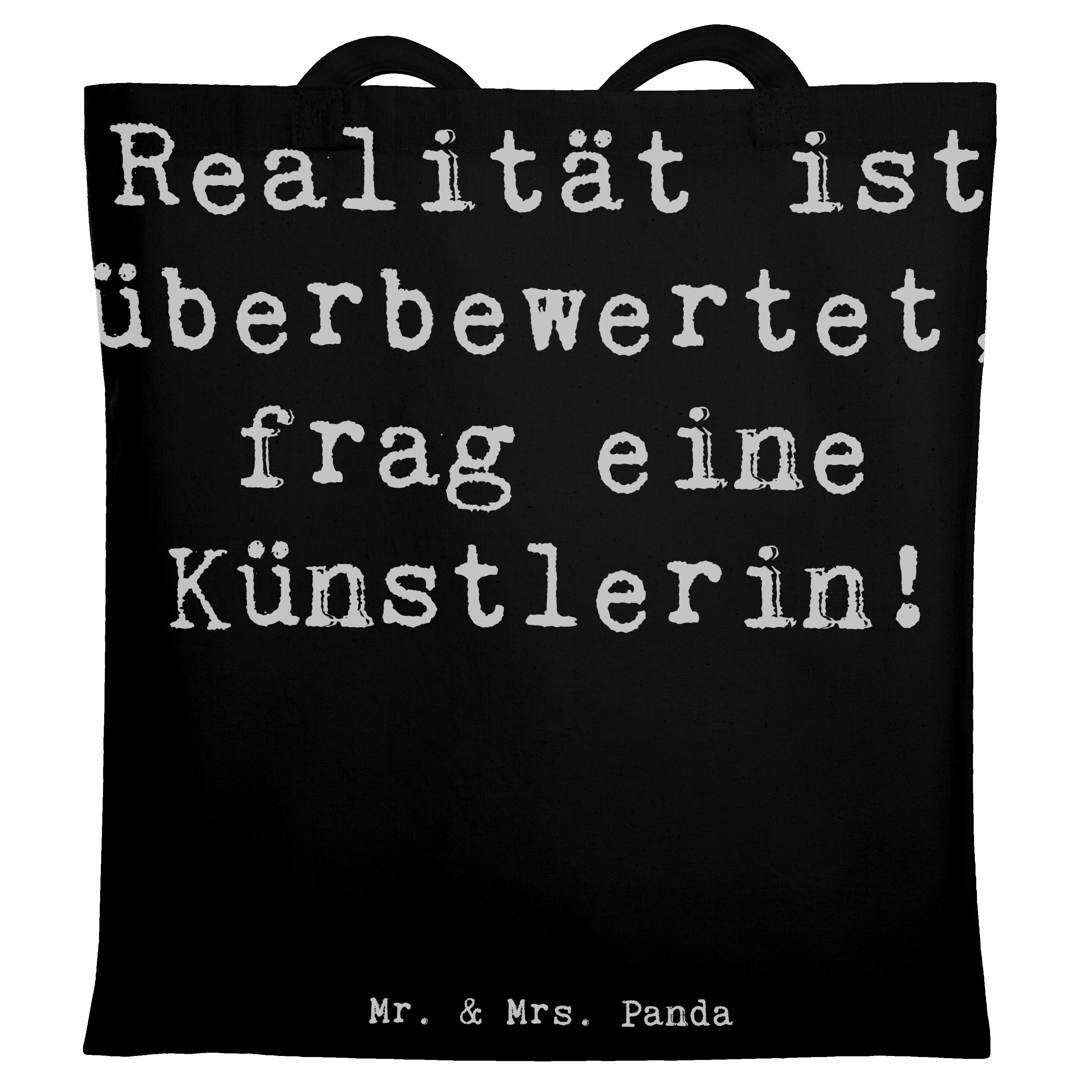 Tragetasche Künstlerin Traum - Schwarz - Geschenk, Realität, Installationen, Beru