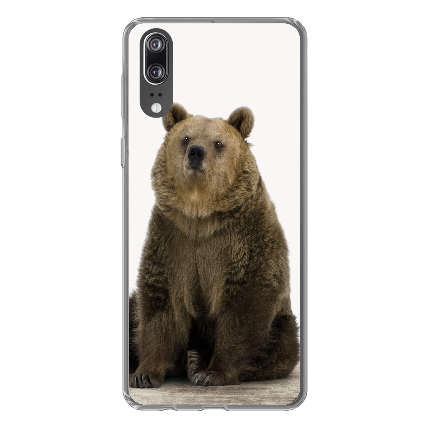 MuchoWow Handyhülle für Huawei P20 Braunbär - Tiere - Bär - Niedlich - Jungen - Mädchen, Handy Case, Silikon, Bumper Case Dünn