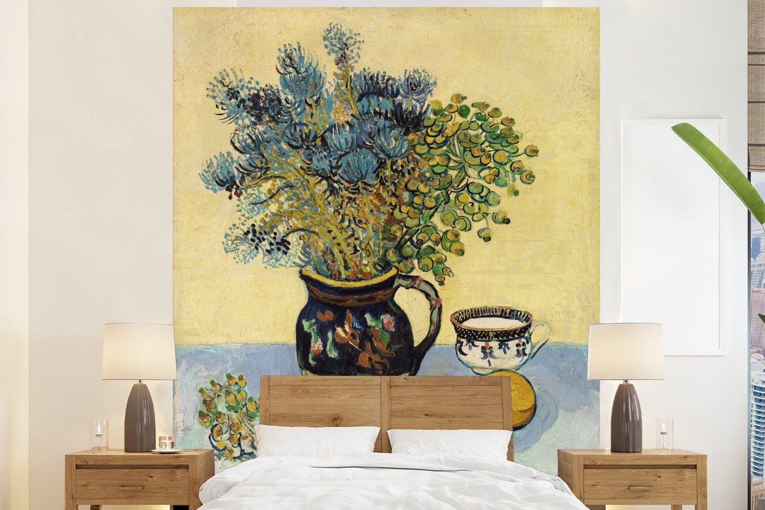 MuchoWow Fototapete Stillleben - Vincent van Gogh, Matt, bedruckt, (3 St), Vliestapete für Wohnzimmer Schlafzimmer Küche, Fototapete