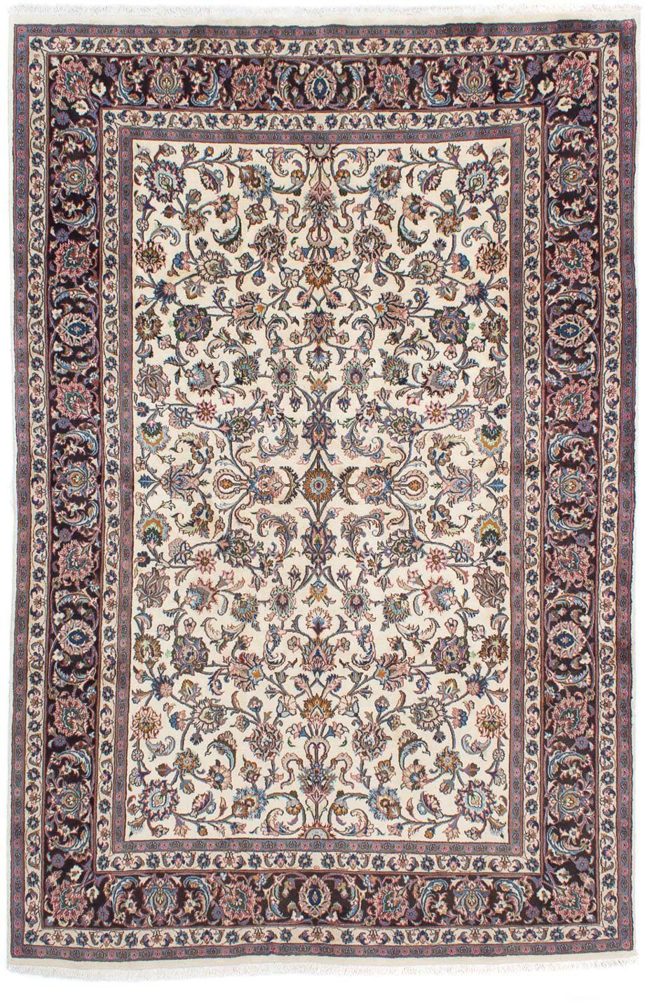 Wollteppich Maschad Blumenmuster Beige 288 cm, mm, 10 morgenland, Höhe: rechteckig, mit x Zertifikat Unikat 191