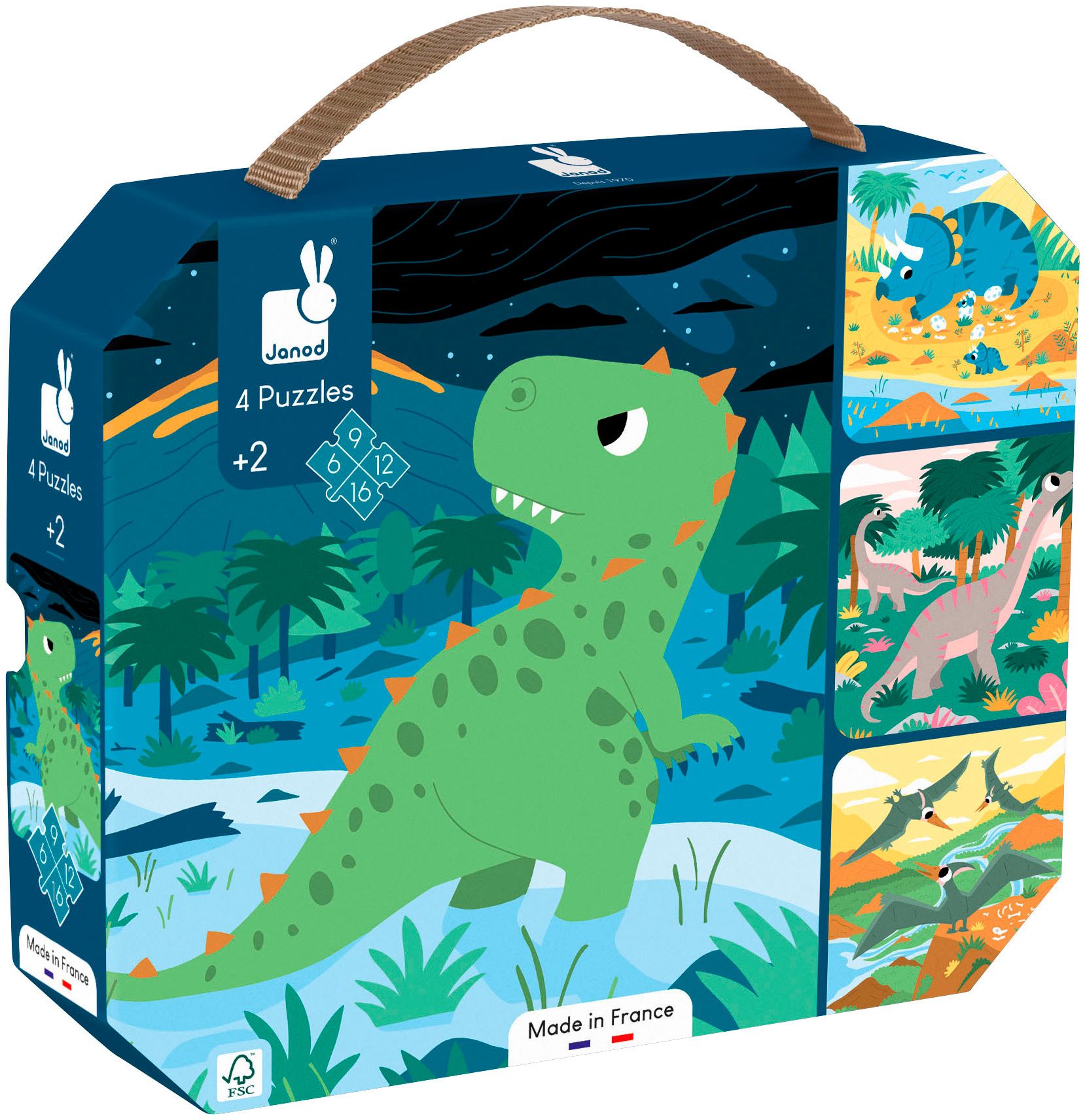 Janod Puzzle Dinosauerier, 43 Puzzleteile, FSC® - schützt Wald günstig online kaufen
