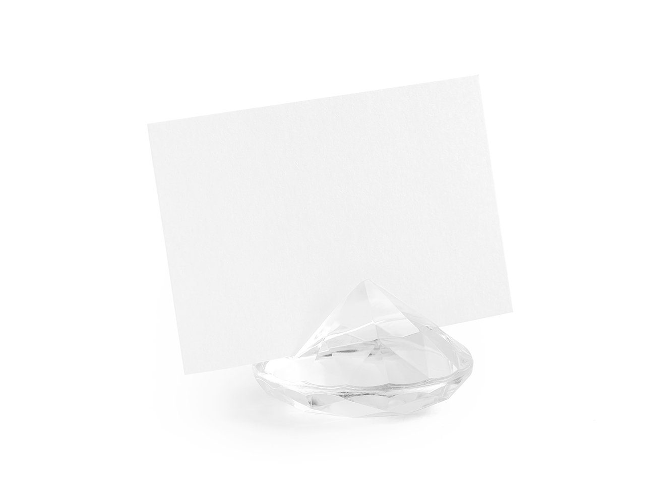 partydeco Tischkartenhalter, Kunststoff, Tischkartenhalter Diamant Acryl 40x23mm 10 Stück