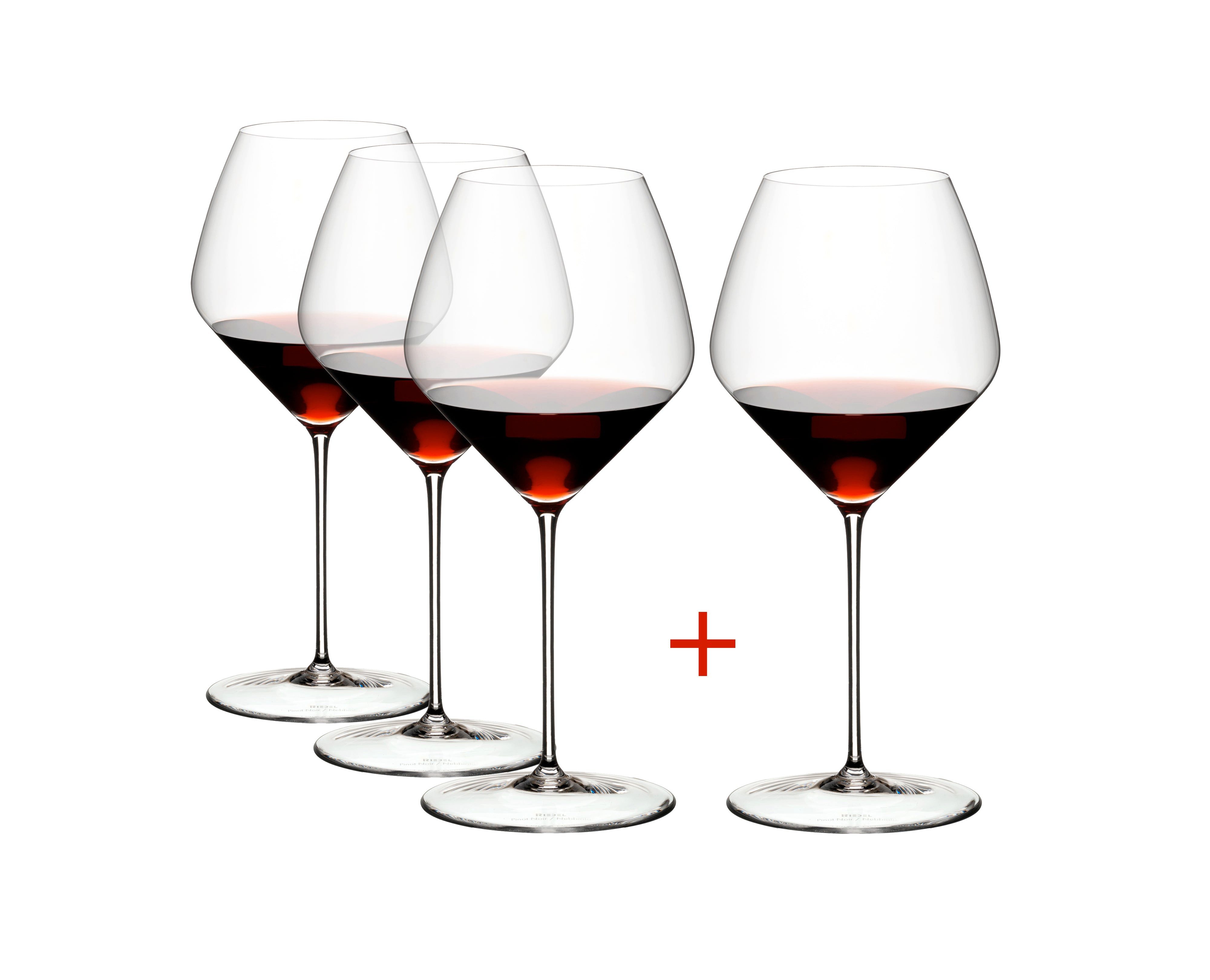 RIEDEL THE WINE GLASS COMPANY Rotweinglas RIEDEL Veloce Pinot Noir/Nebbiolo Rotweinglas Vorteilsset 4er Set