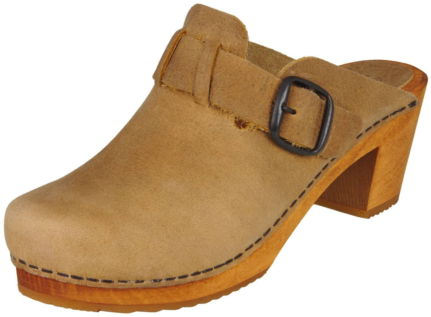 Sanita Wood Malulo Square Clog