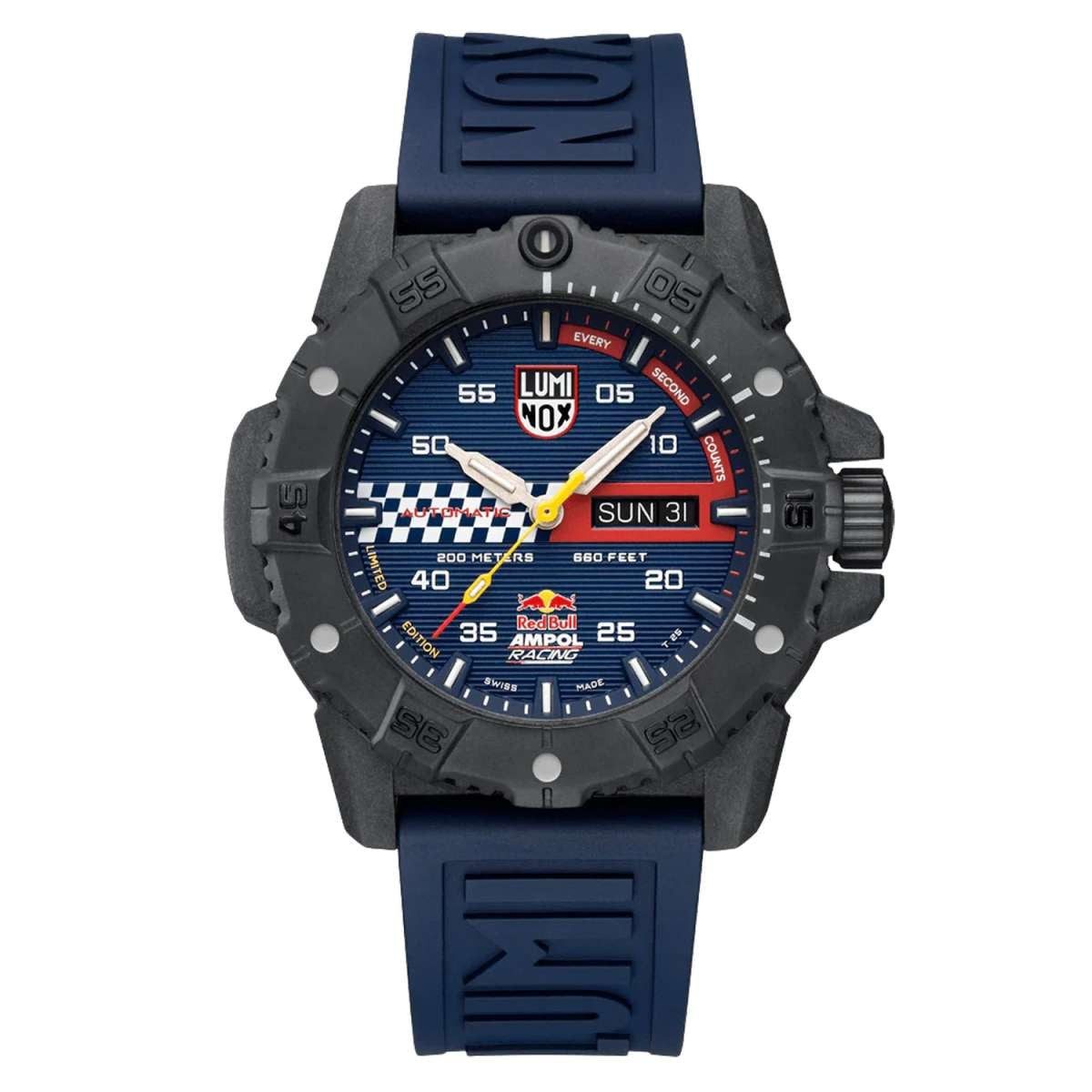 Luminox Automatikuhr XS.3863.ARB, Herrenuhr Automatik Master Carbon Blau LE