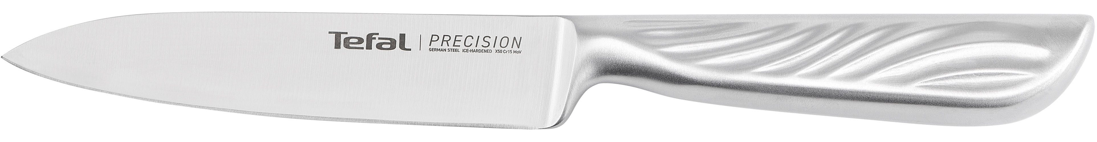 Tefal Universalküchenmesser Precision, 12 cm, 22°-Klingenwinkel, Eishärtungstechnologie, Wellenmuster
