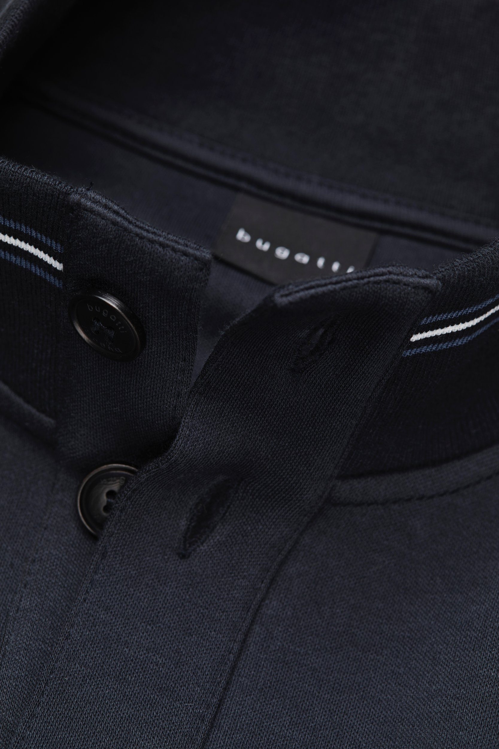 bugatti Sweatshirt mit Collegekragen