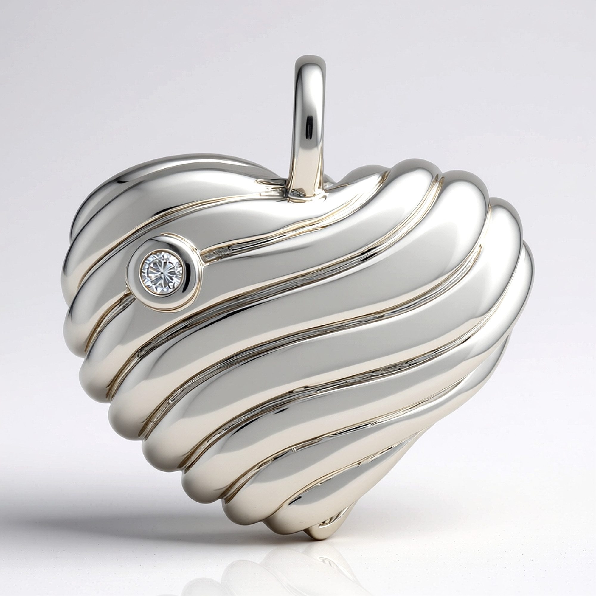 Cavill Kettenanhänger Diamant-Herz-Anhänger Sterling Silber (1-tlg)