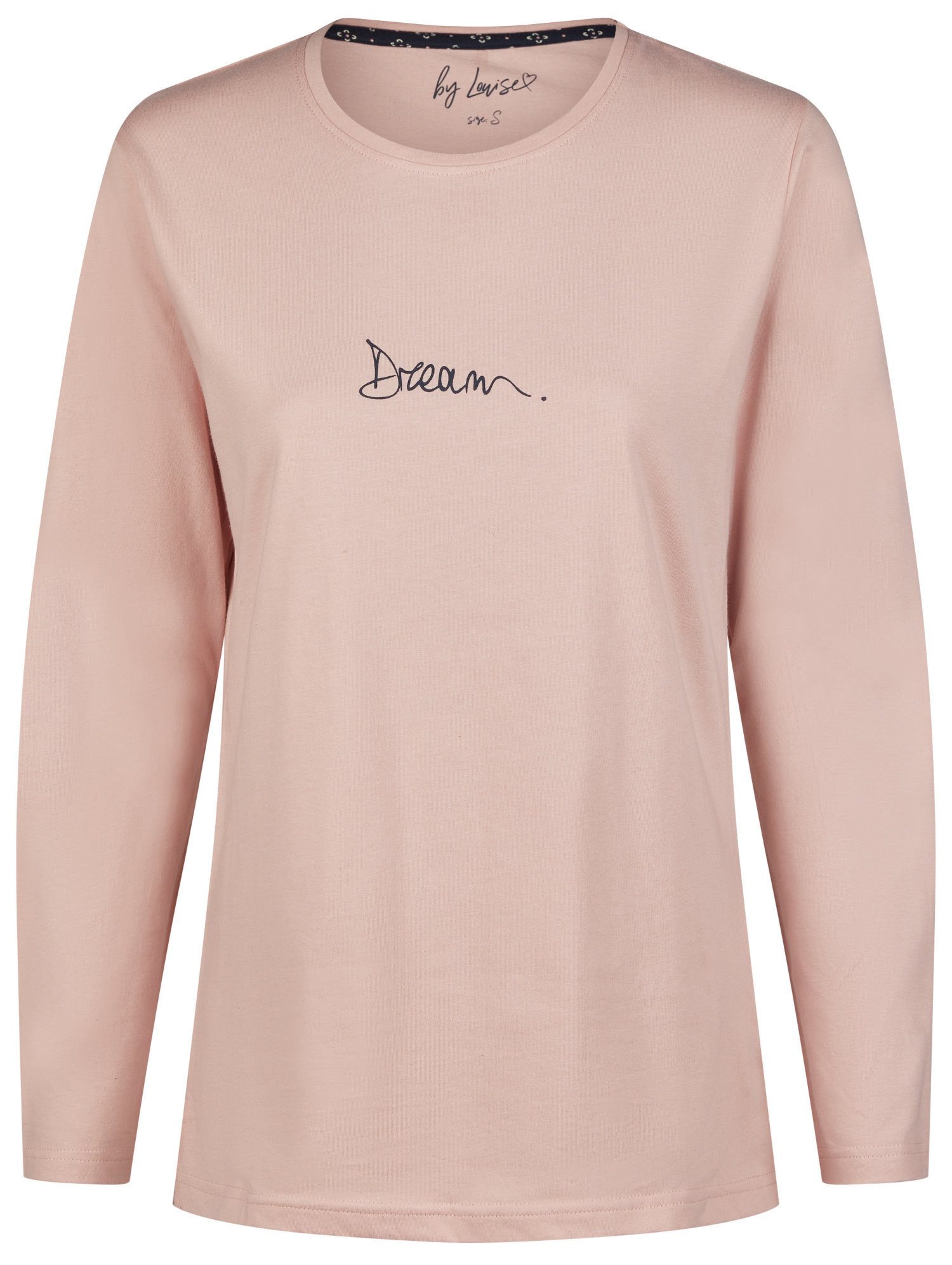 Pyjamaoberteil Damen Pyjamashirt mit langem Arm