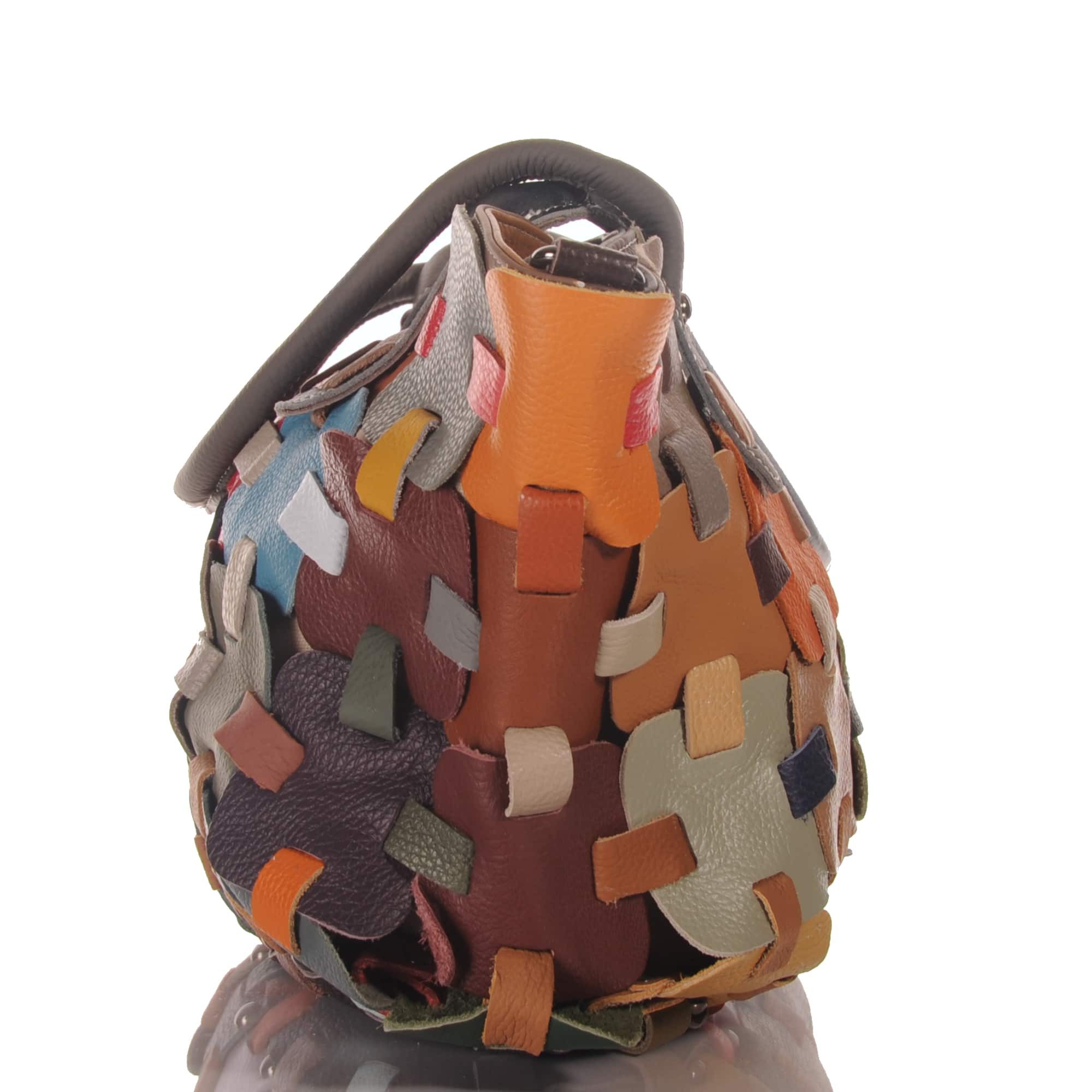 KMISSO Henkeltasche Damen Leder Patchwork Umhängetasche Shopper Schultertas günstig online kaufen