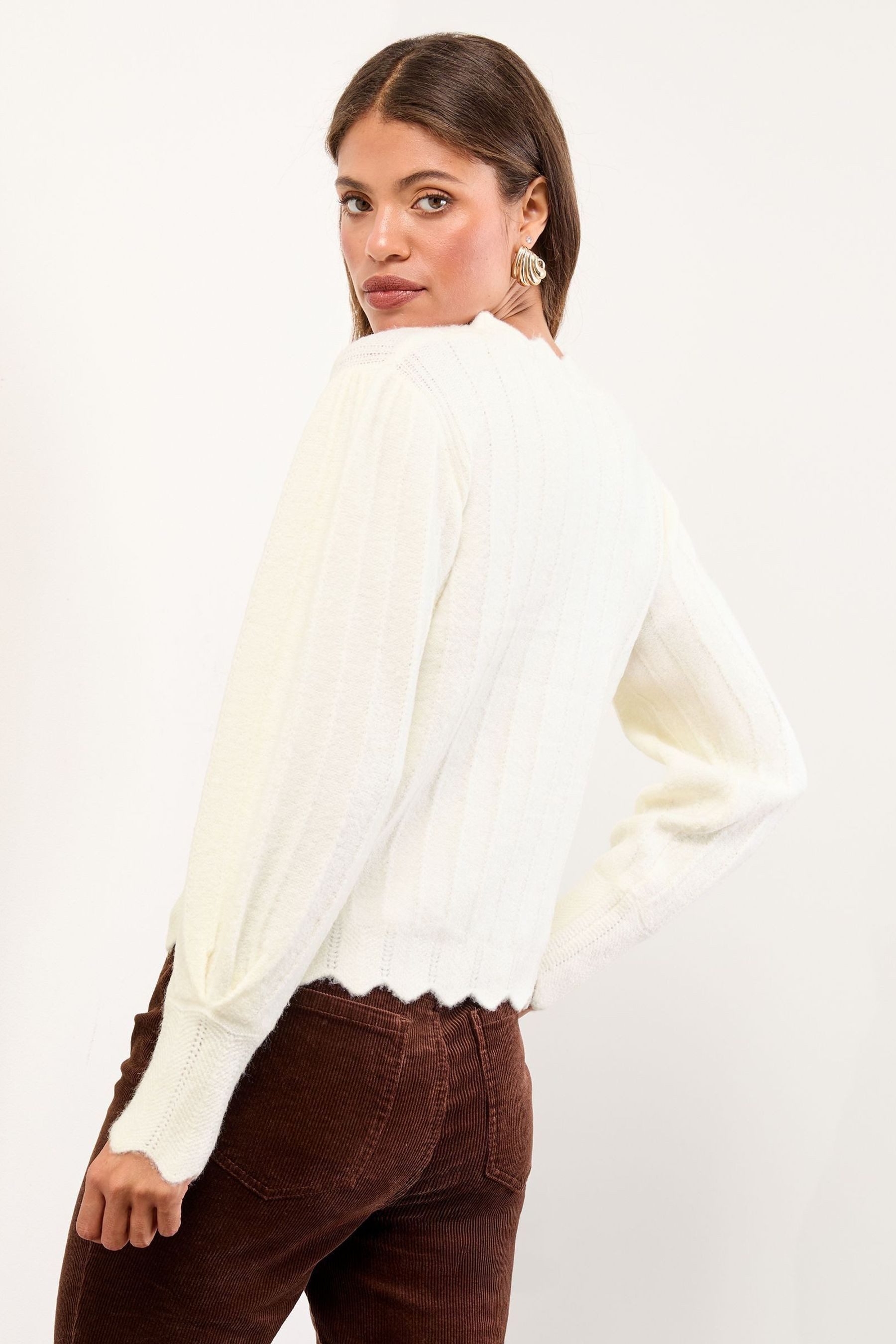 LIPSY Strickjacke Lipsy Strickjacke mit Bogenkante, Regular (1-tlg) günstig online kaufen