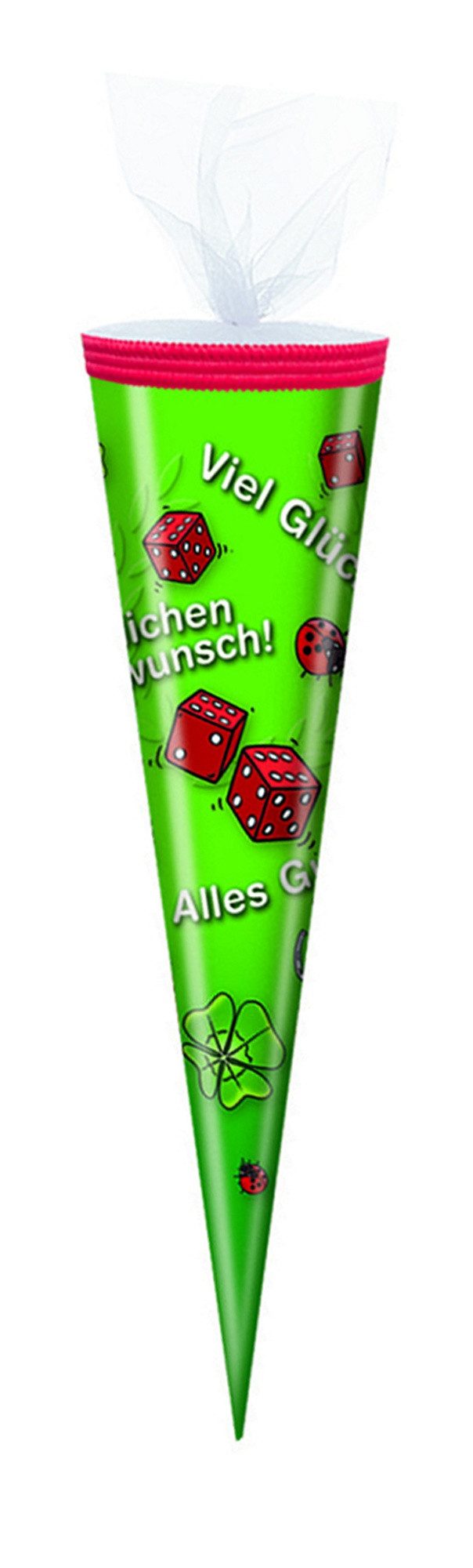 Verpackungsmittel GmbH Markneukirchen Schultüte Schultüte / Zuckertüte / 50cm / rund / "Viel Glück"