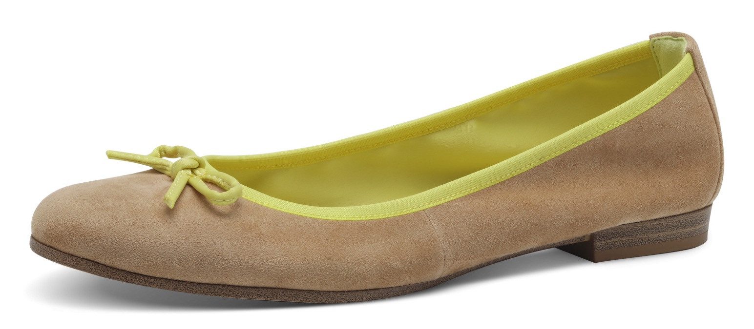 Tamaris Ballerina, Blockabsatz, Businessschuh, Schlupfschuh mit süßer Zierschleife
