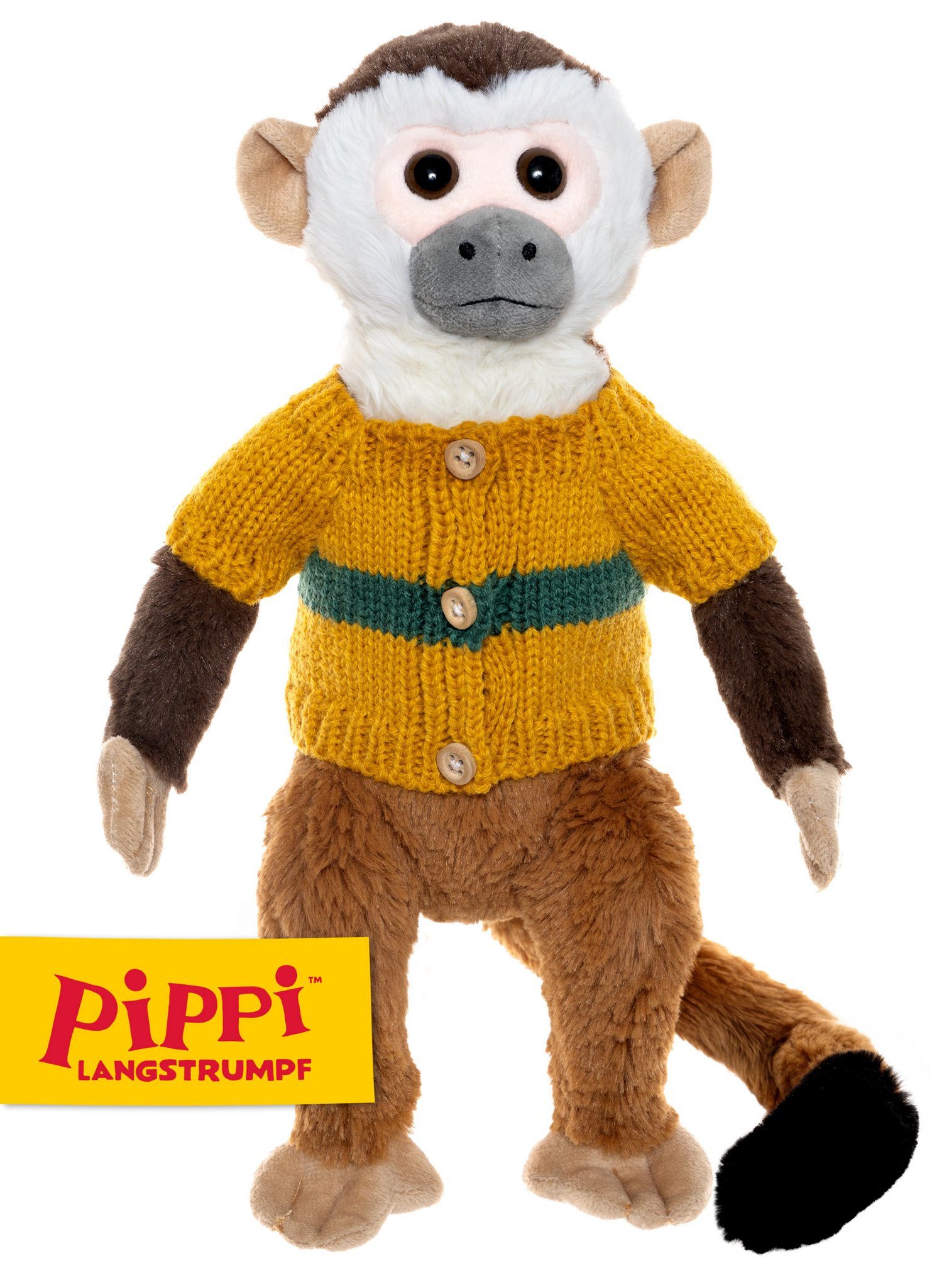 Maskworld Kostüm Pippi Langstrumpf – Herr Nilsson Plüschtier, Pippis frecher Affe als Kuscheltier und Kostümbegleiter