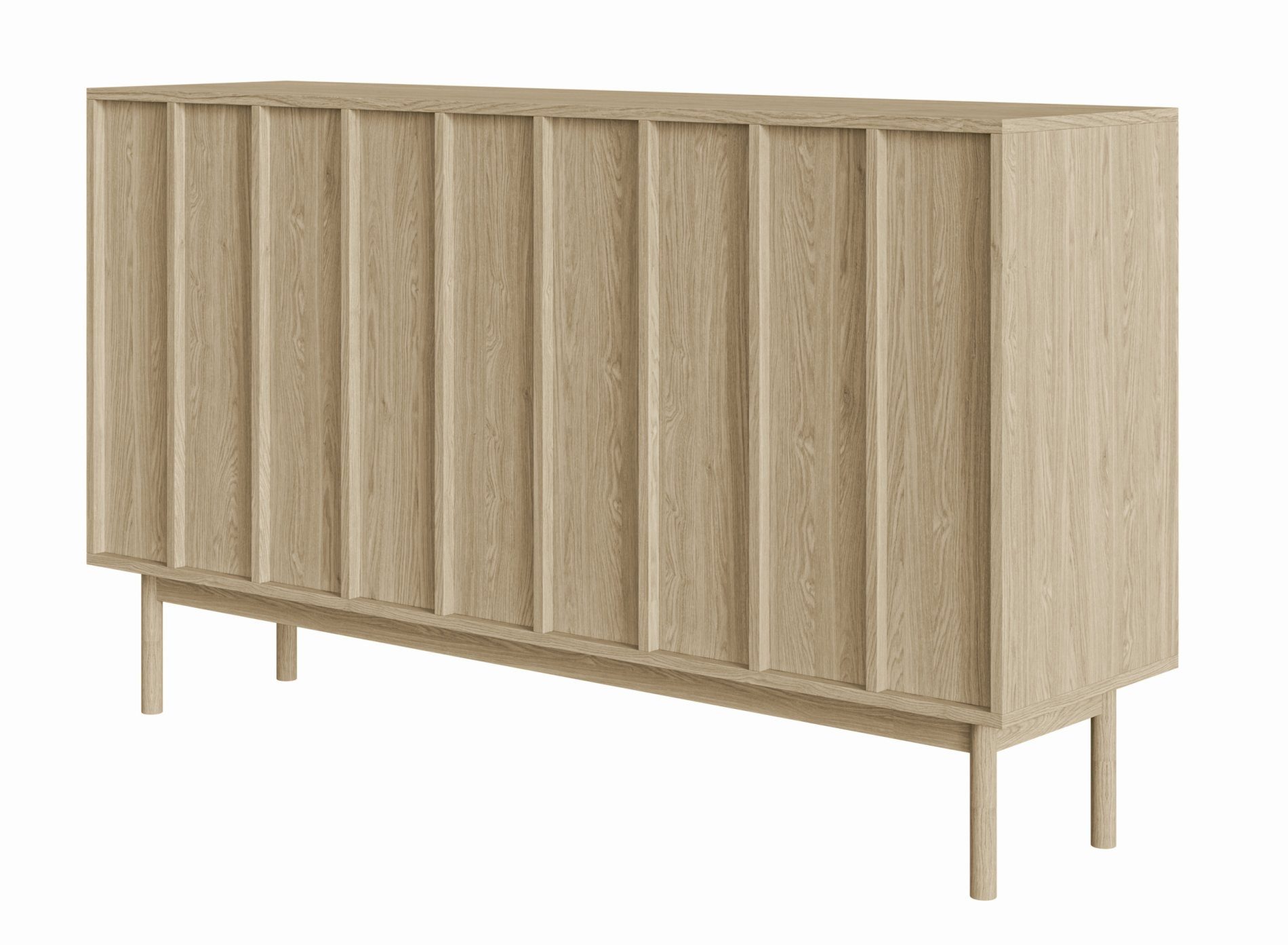 Selsey Sideboard NEKSTO, 3-türig mit 4 Fächern, Eichenholzoptik, 100 cm