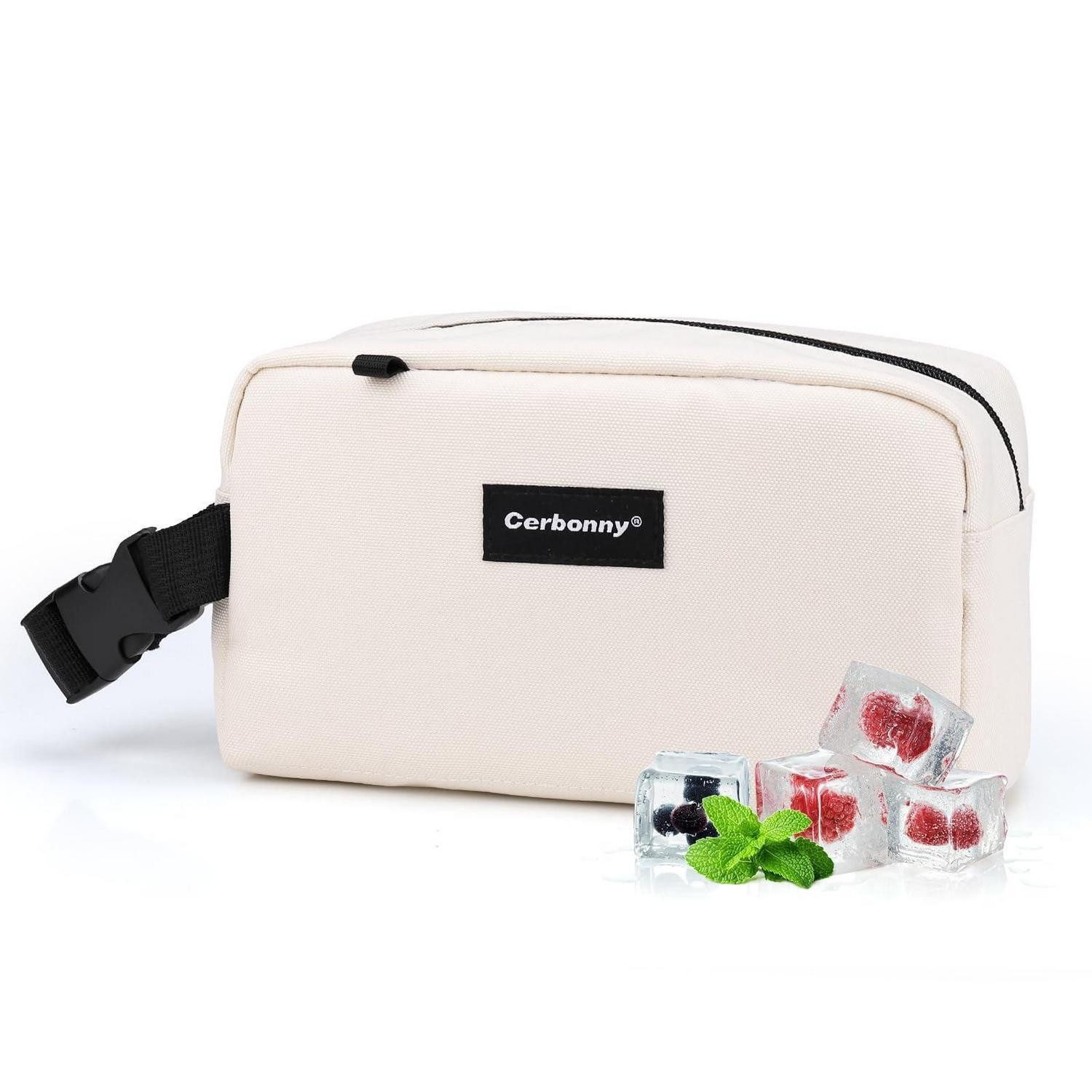 LuxusKollektion Kühltasche Kühltasche gefrierbar Lunchtasche Kühlbox Gelpacks Beige