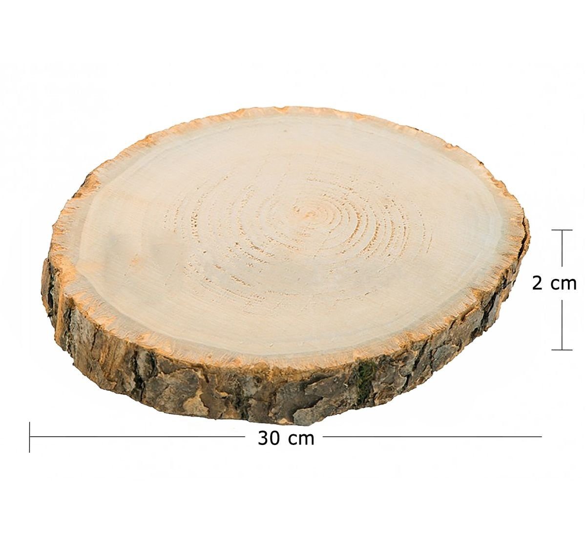 CHAKS Rindenscheiben Holzscheibe 30cm Durchmesser